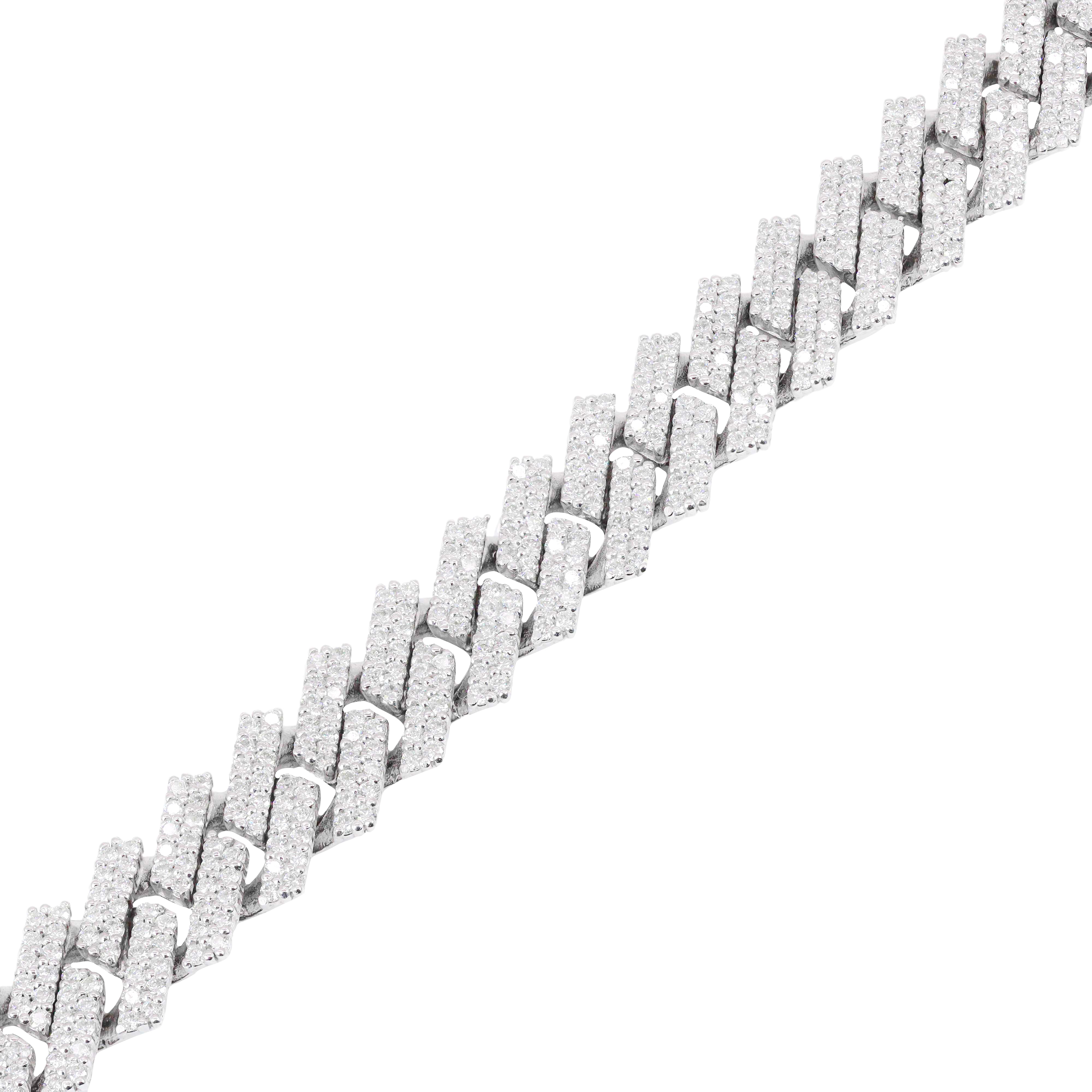 11mm Jagged Cuban Link Diamond Chain
