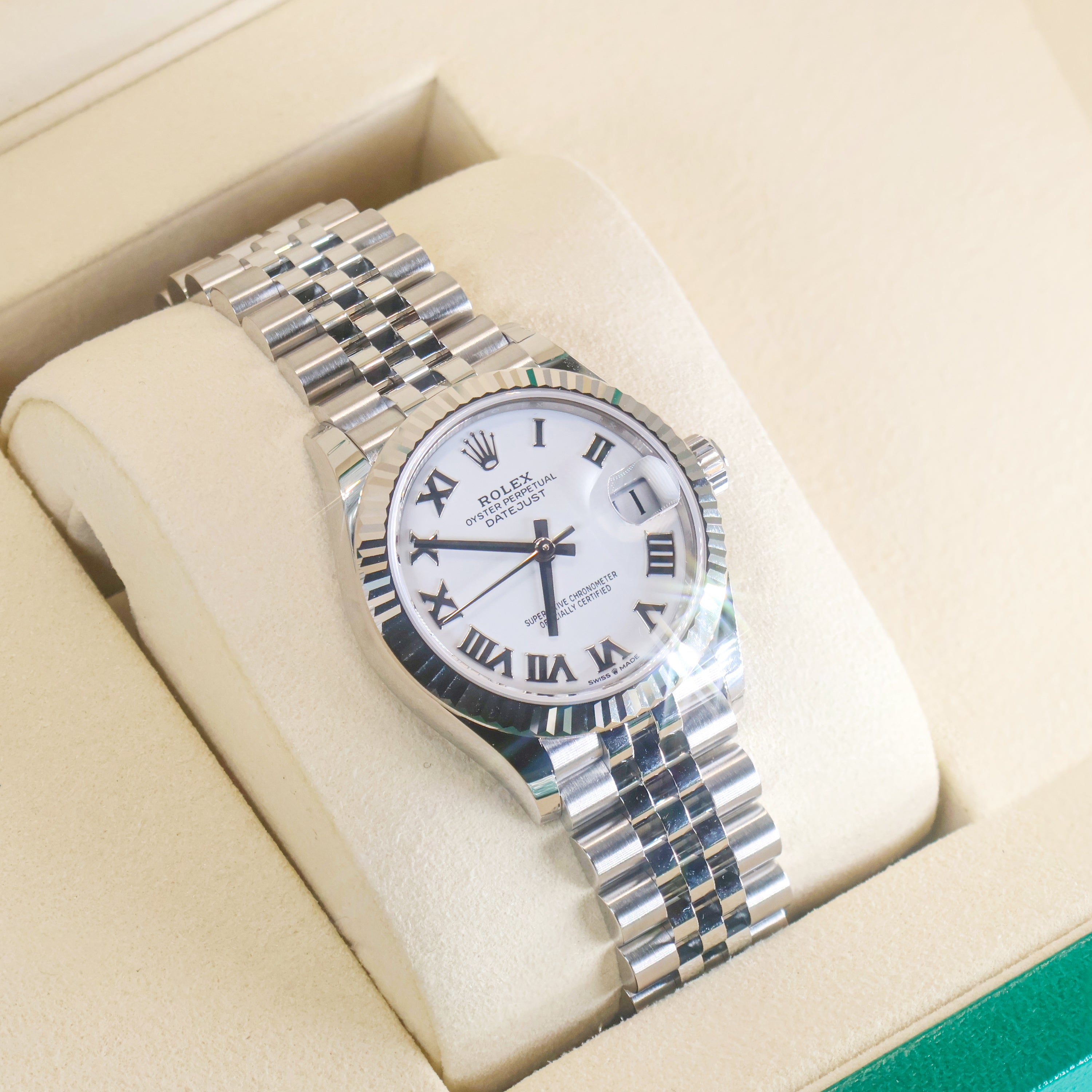 Rolex 278274 Datejust 31mm White Roman Dial