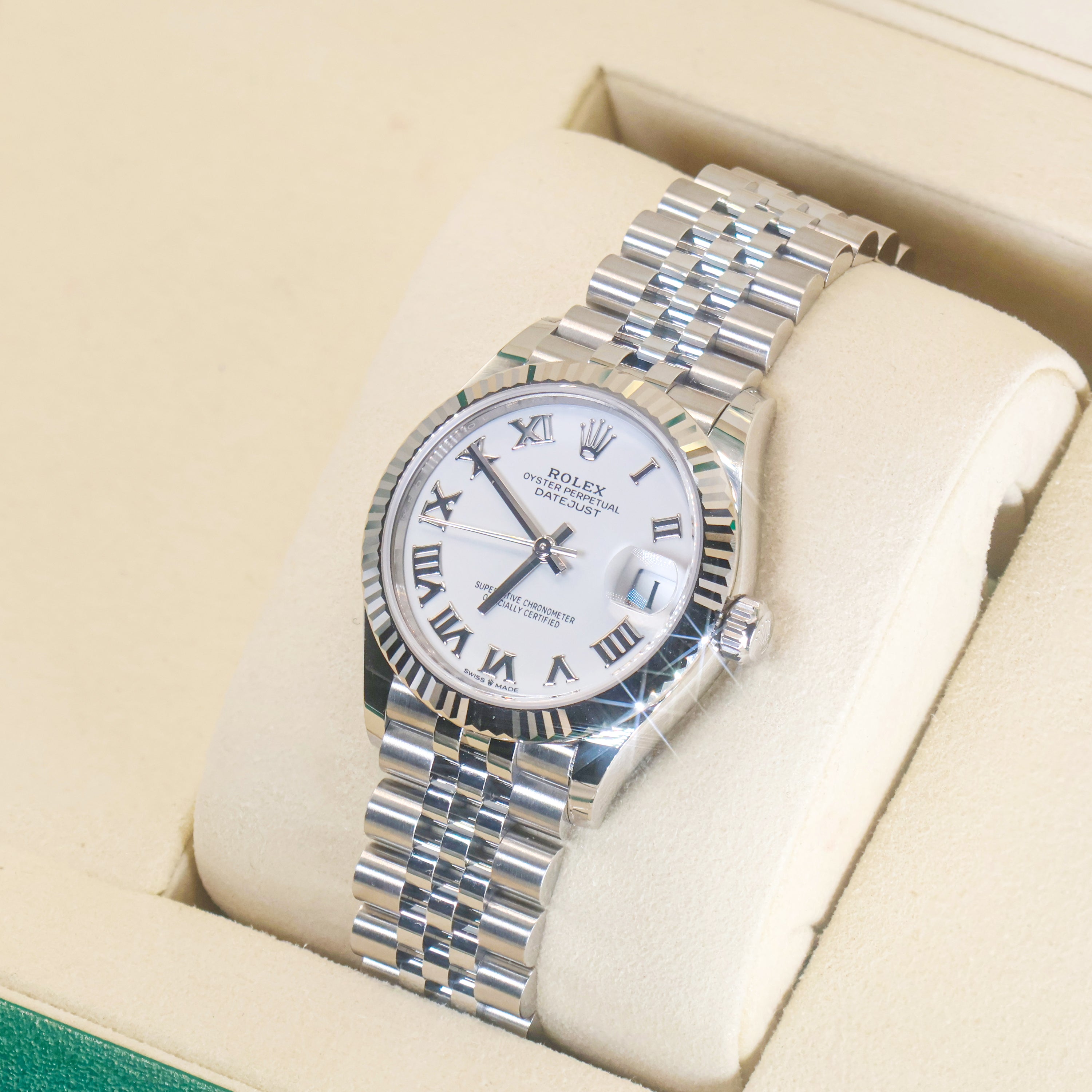 Rolex 278274 Datejust 31mm White Roman Dial