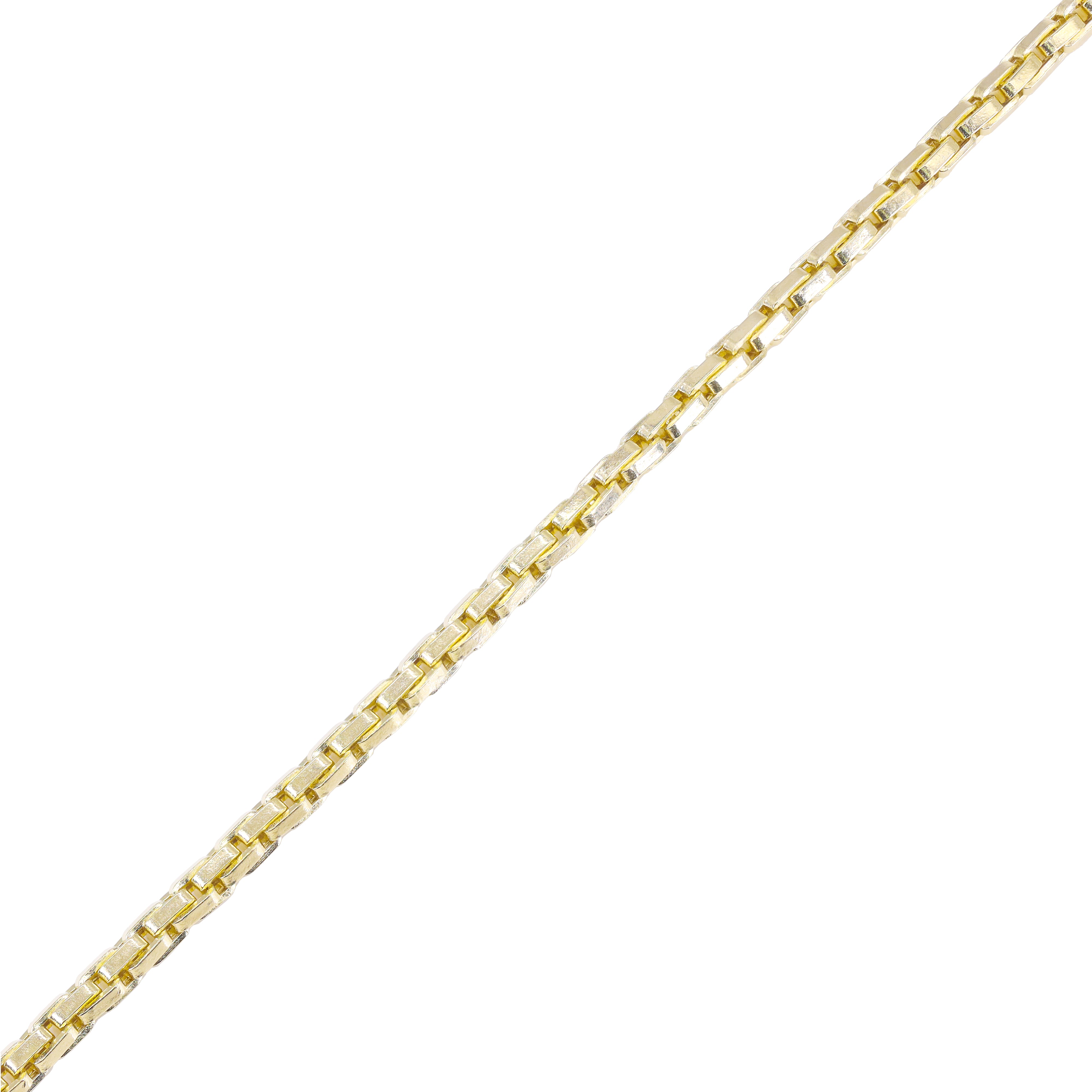 14KT Elongated Box Style Yellow Gold Chain