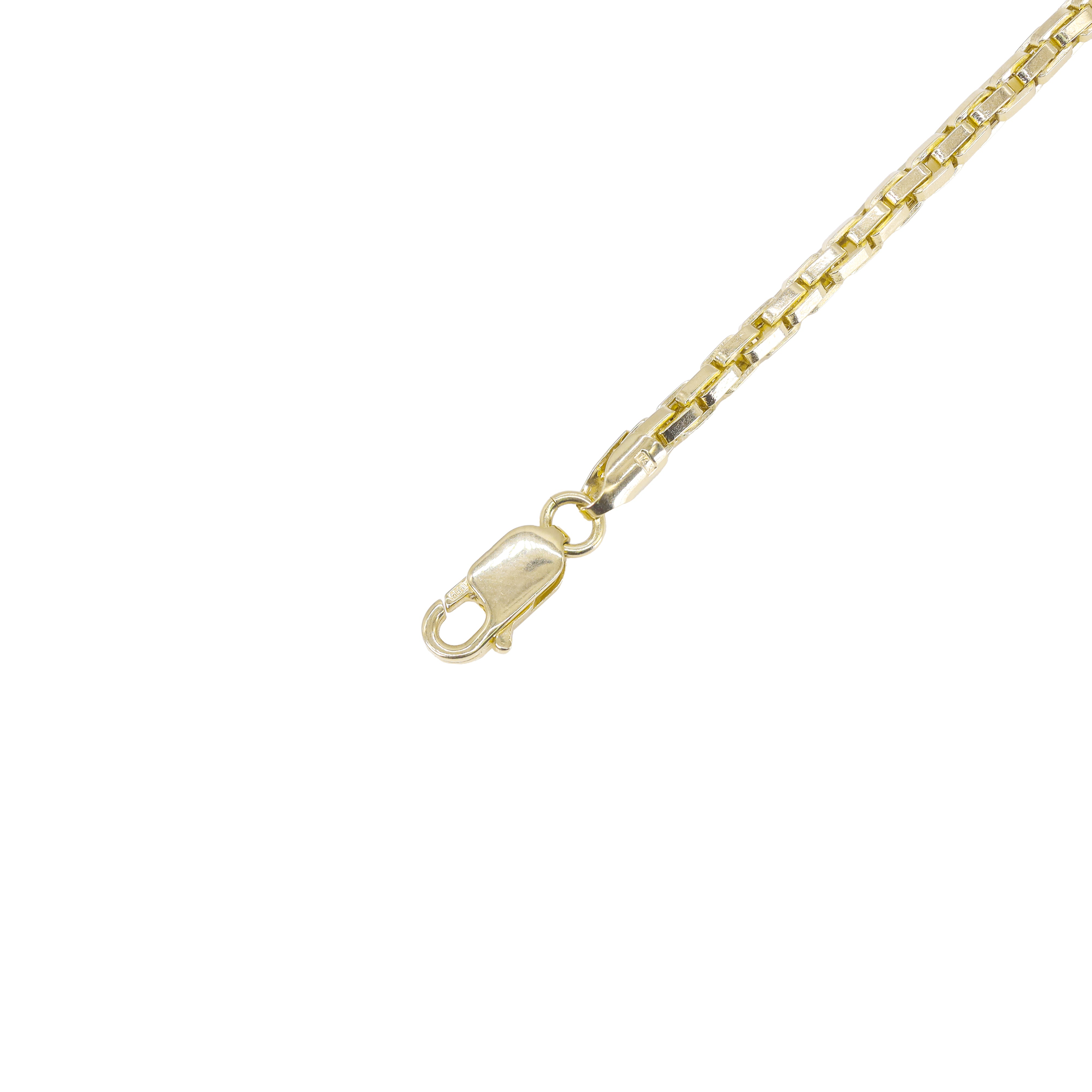 14KT Elongated Box Style Yellow Gold Chain
