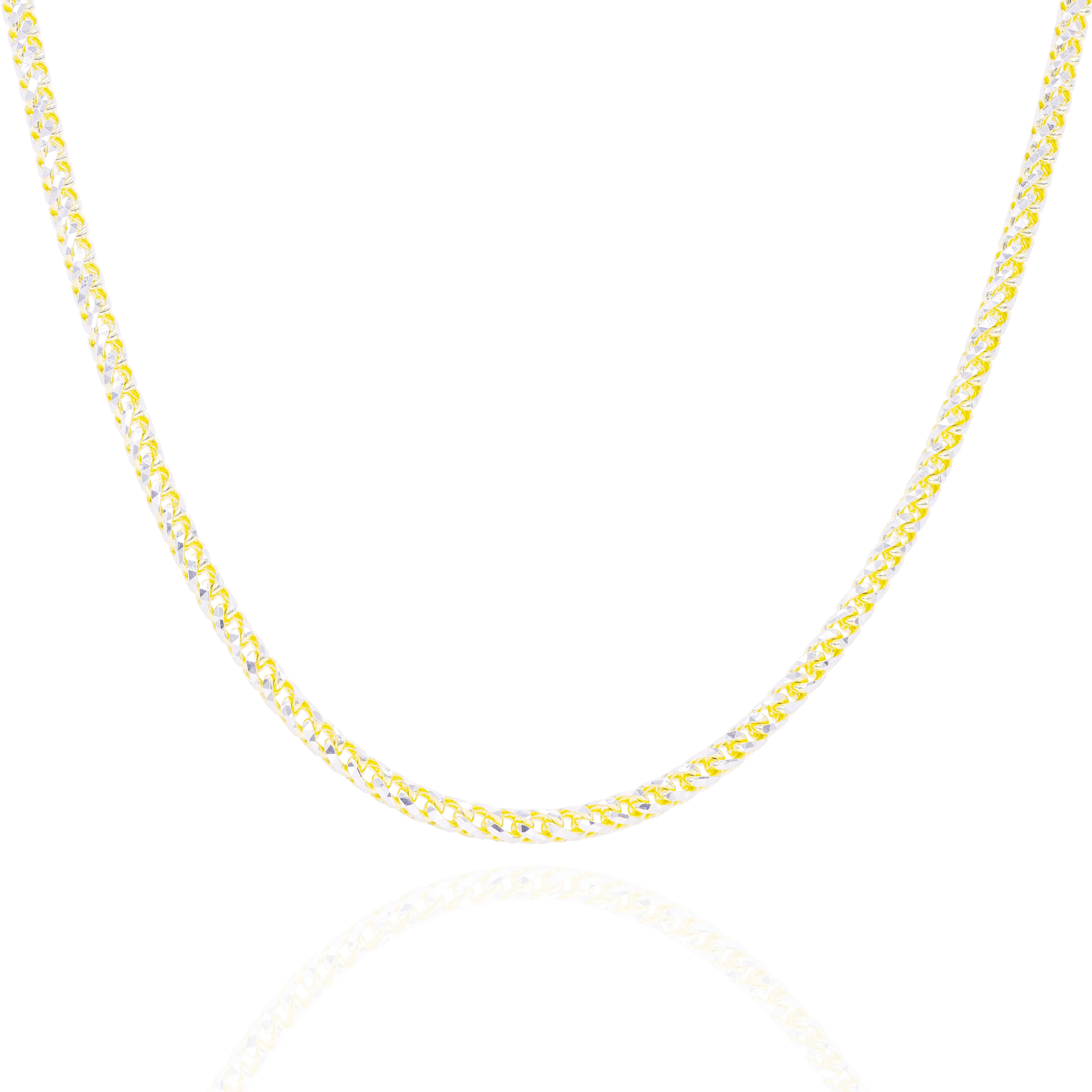 10KT Solid Prism Cut Franco Gold Chain