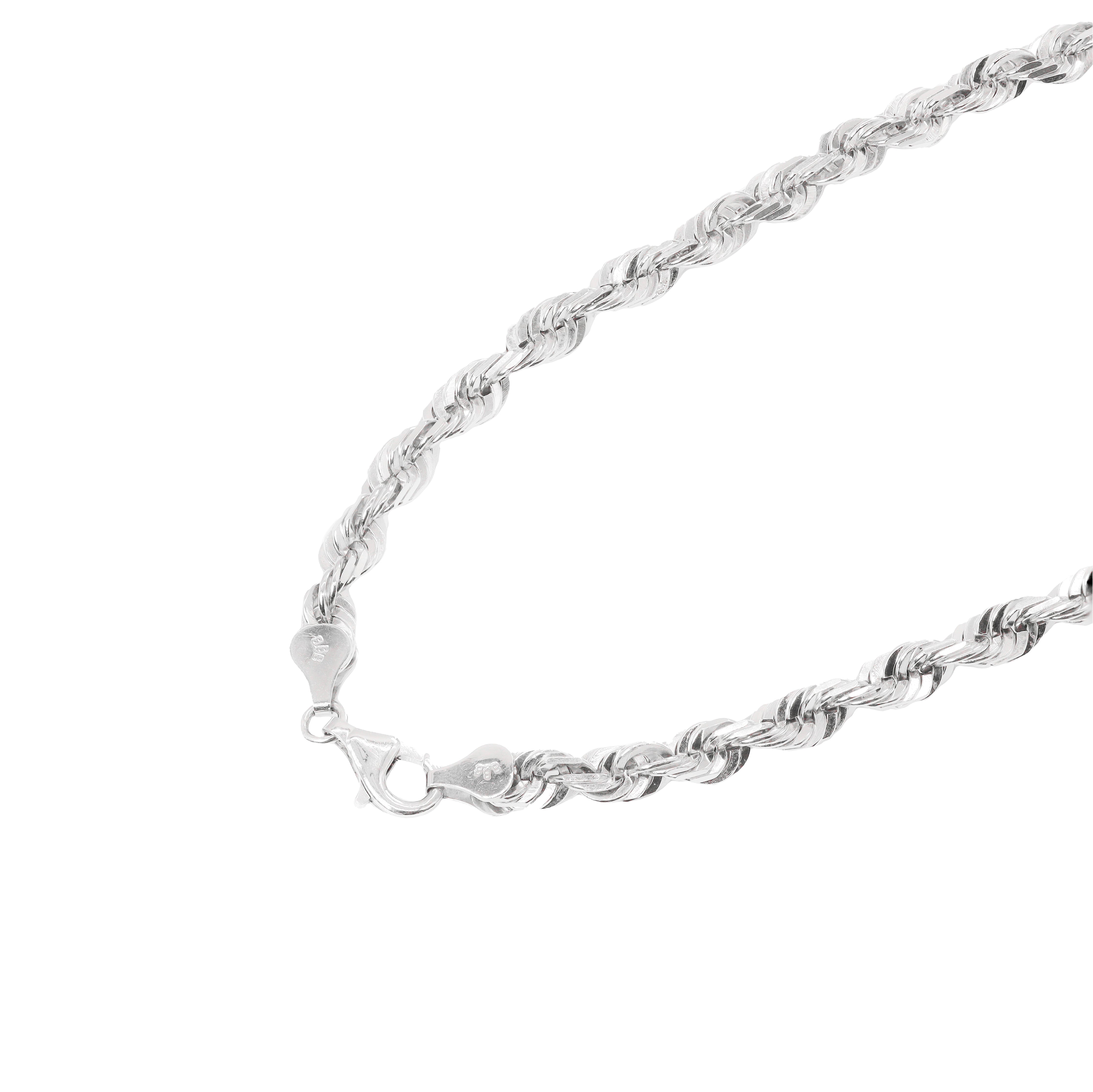 14KT Solid Rope White Gold Chain