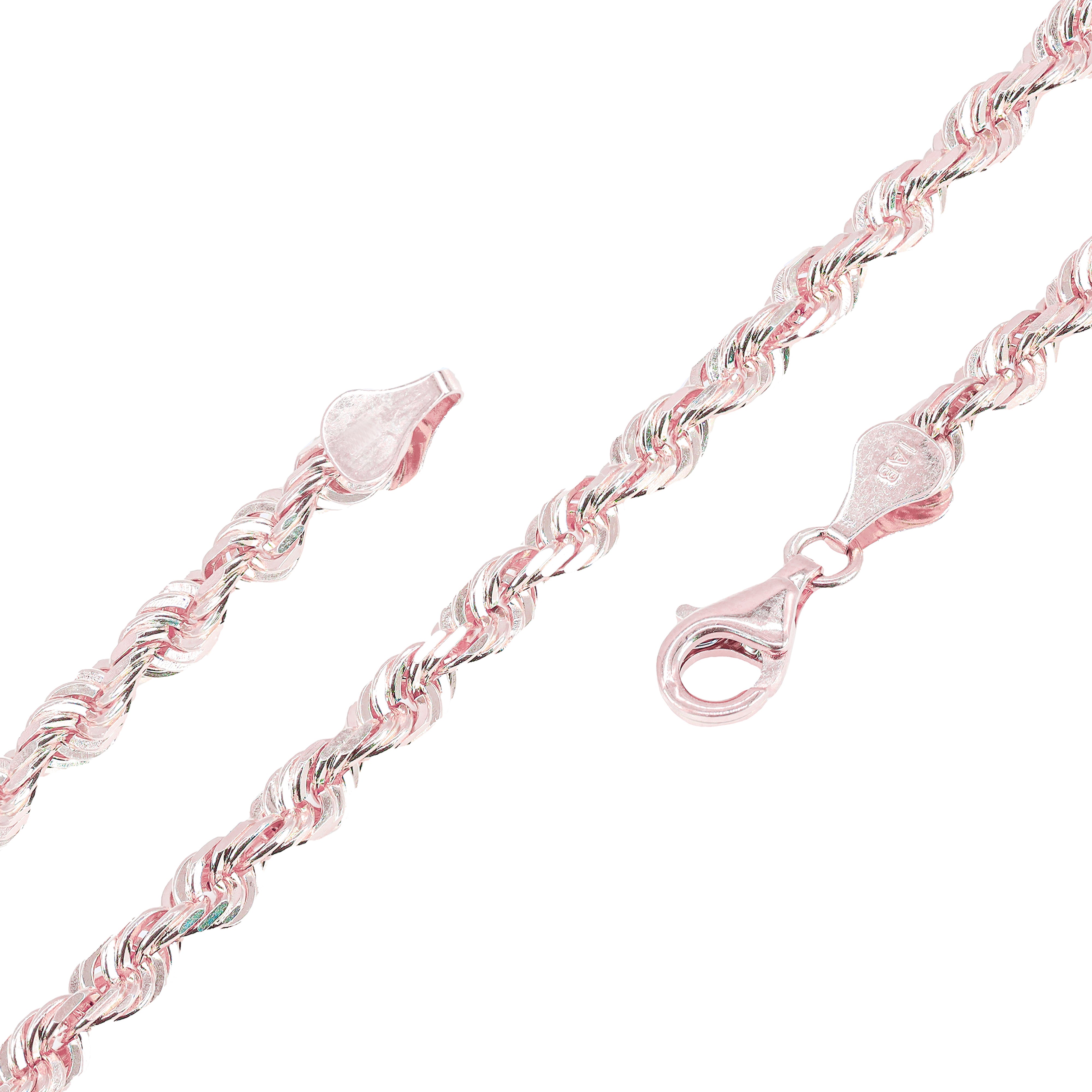 10KT Solid Rose Gold Rope Chain