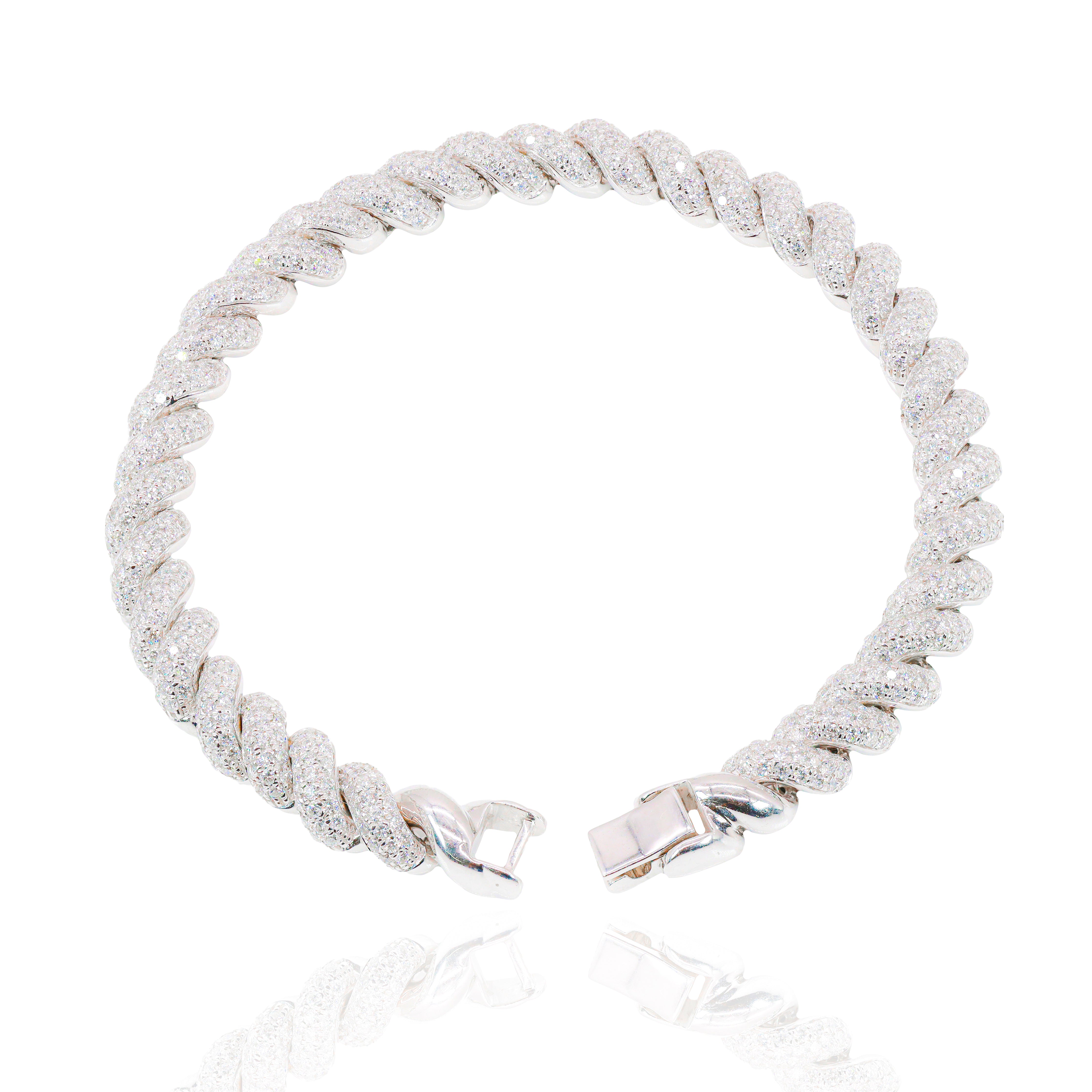 Spiral Diamond Bracelet