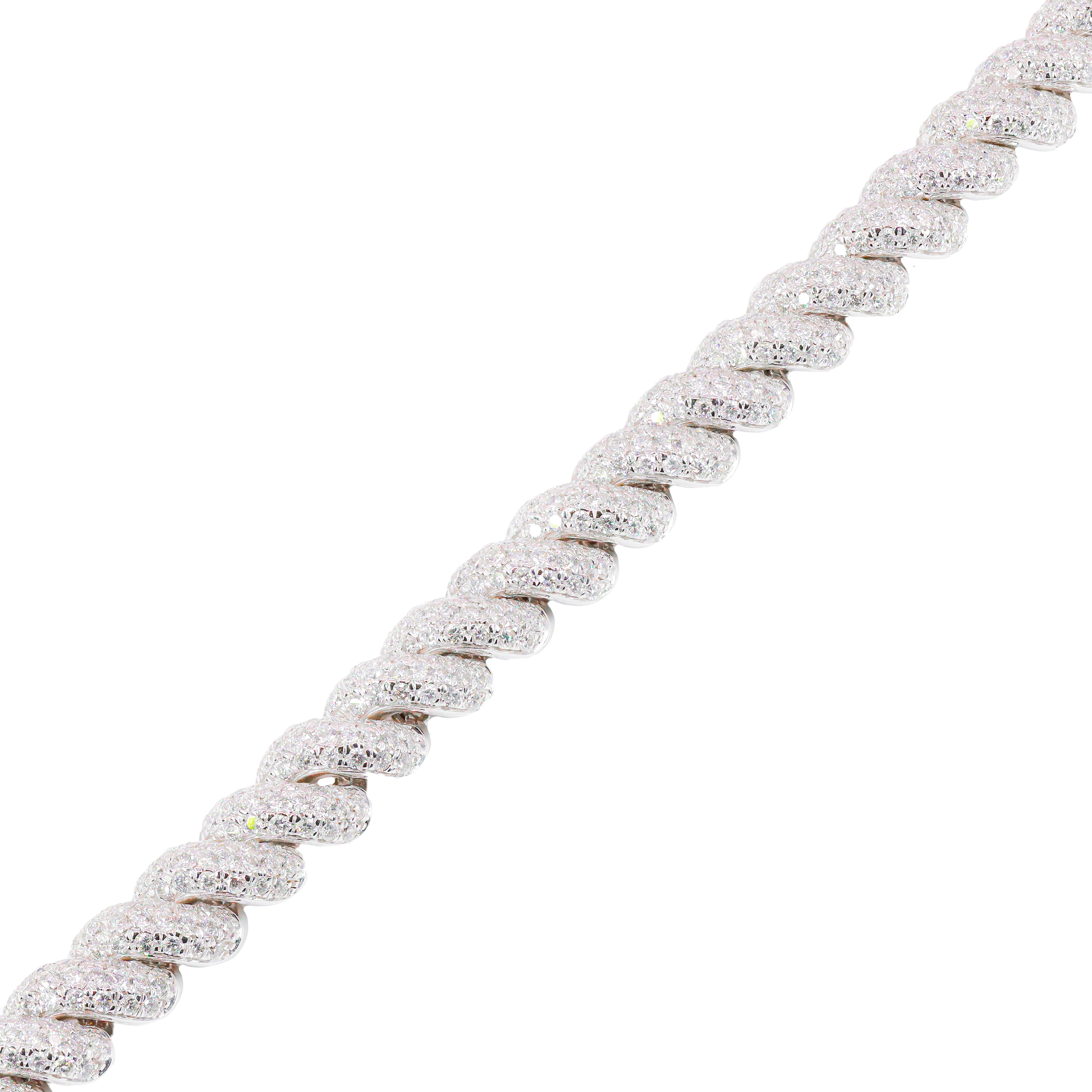 Spiral Diamond Bracelet