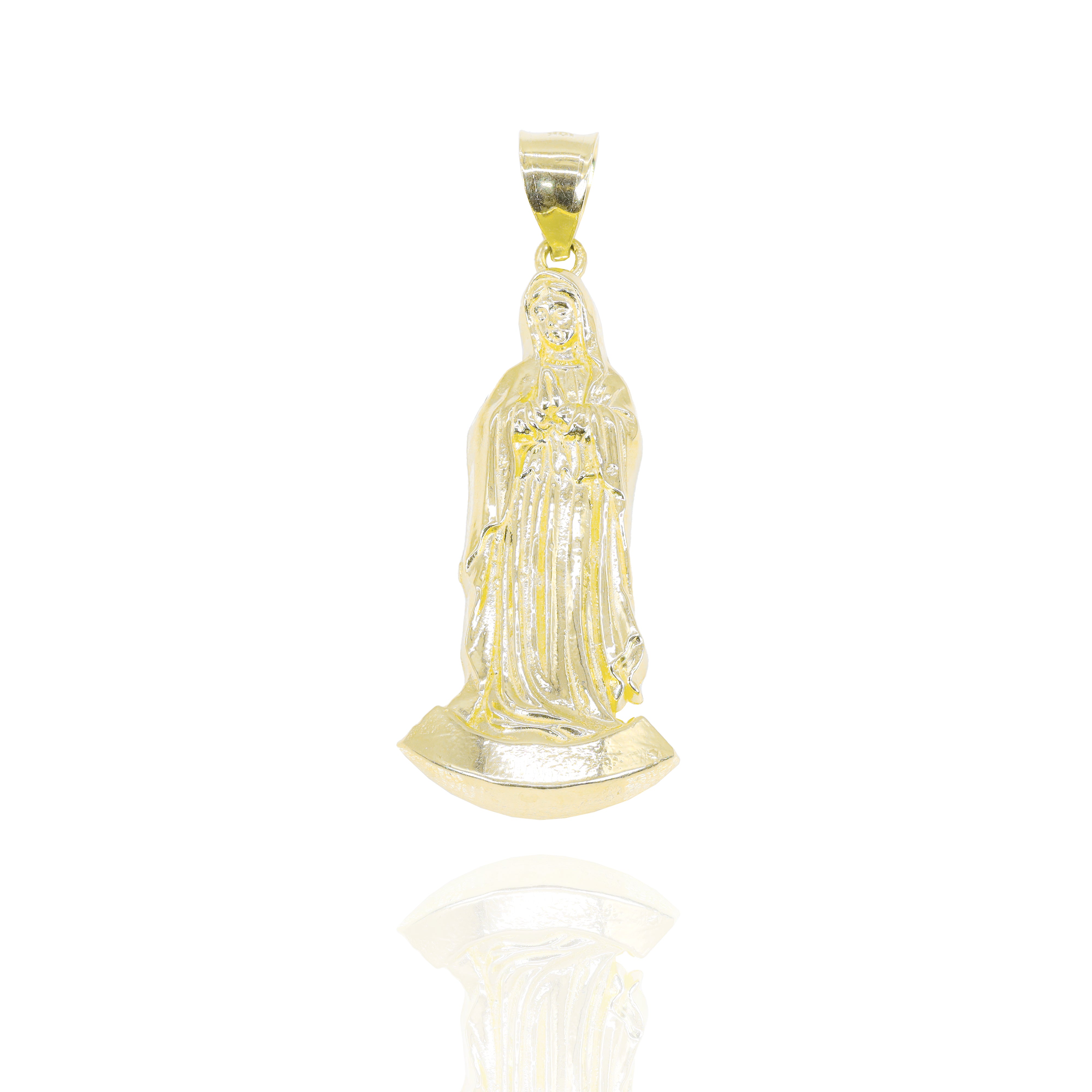 Virgin Mary Solid Gold Pendant