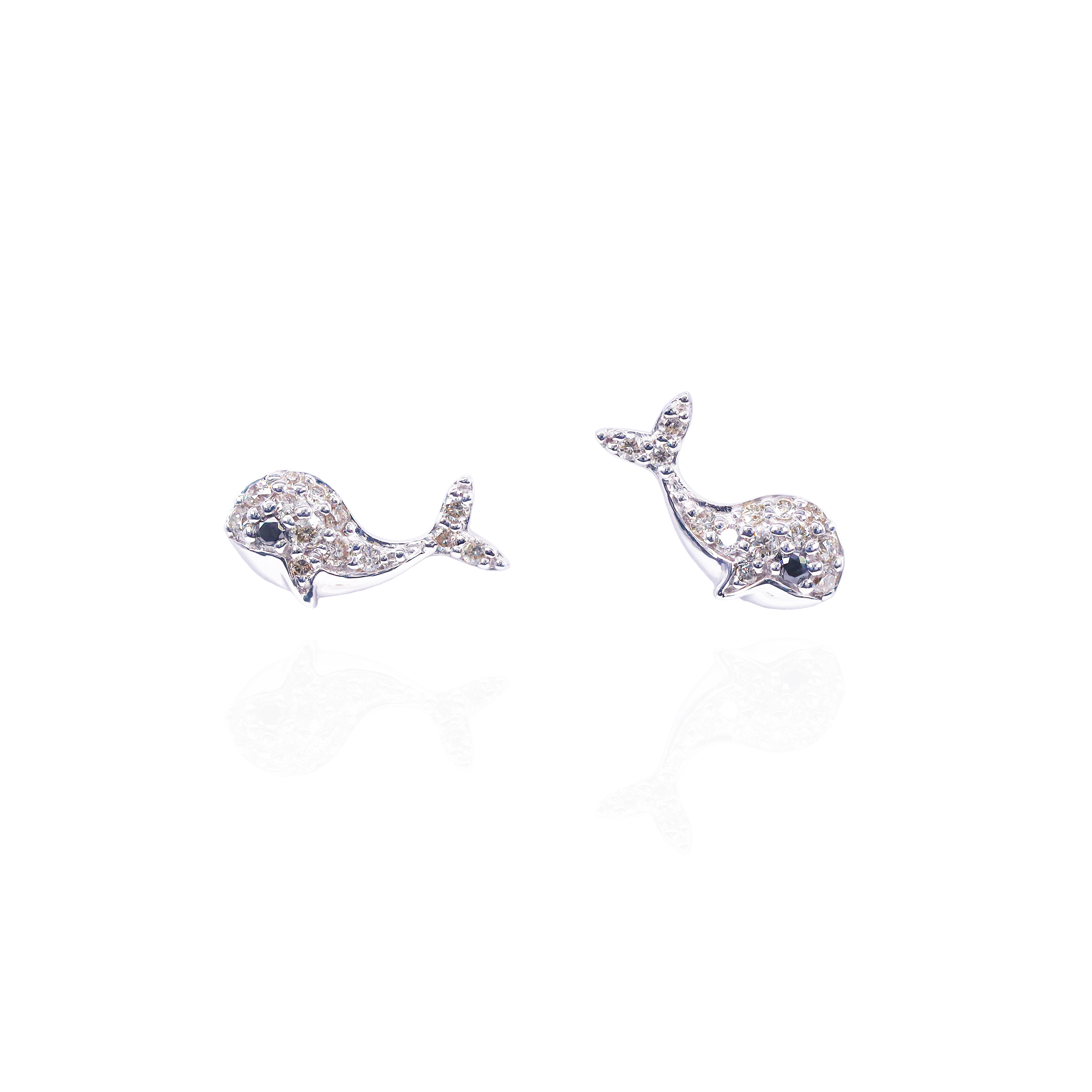 Whale Diamond Earrings