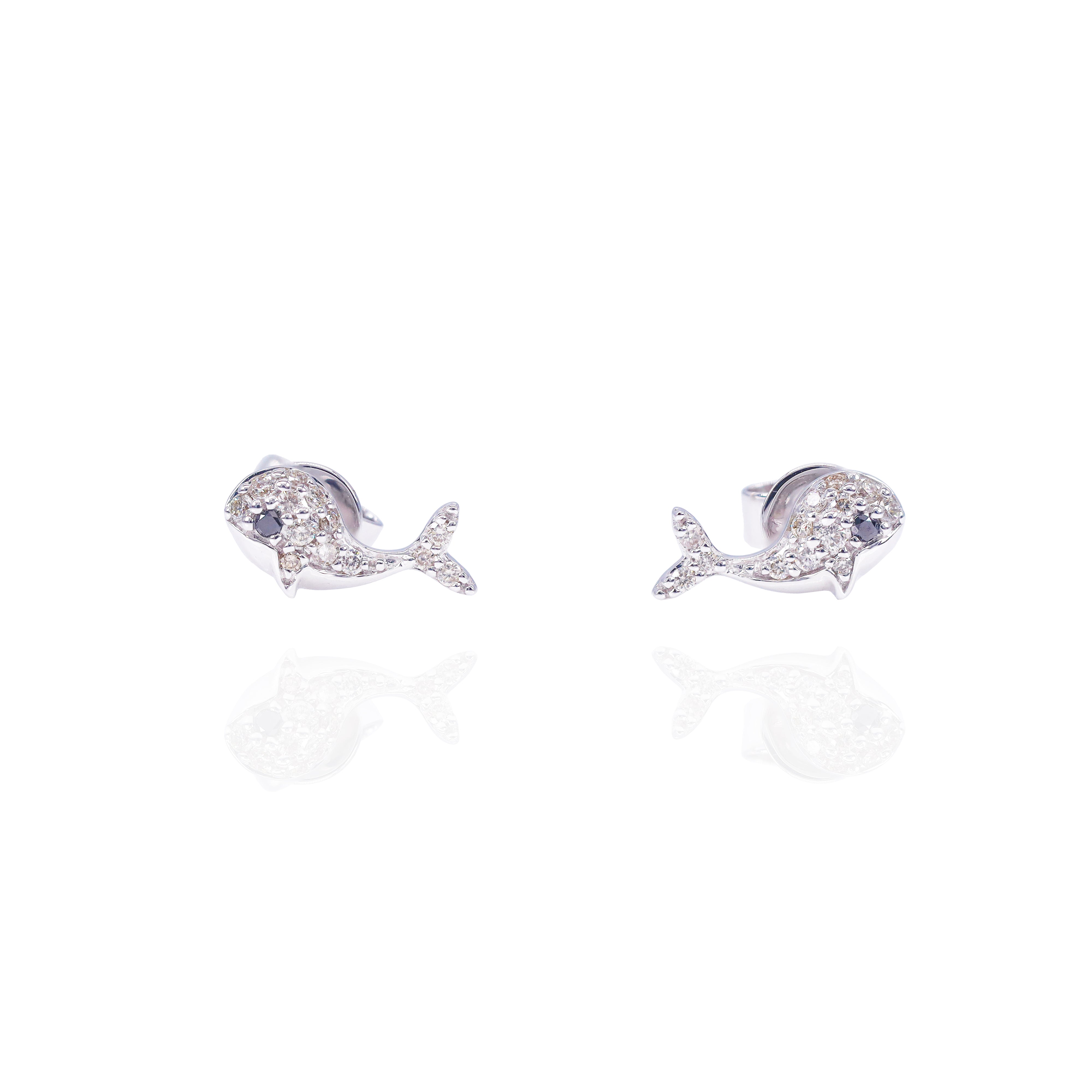 Whale Diamond Earrings