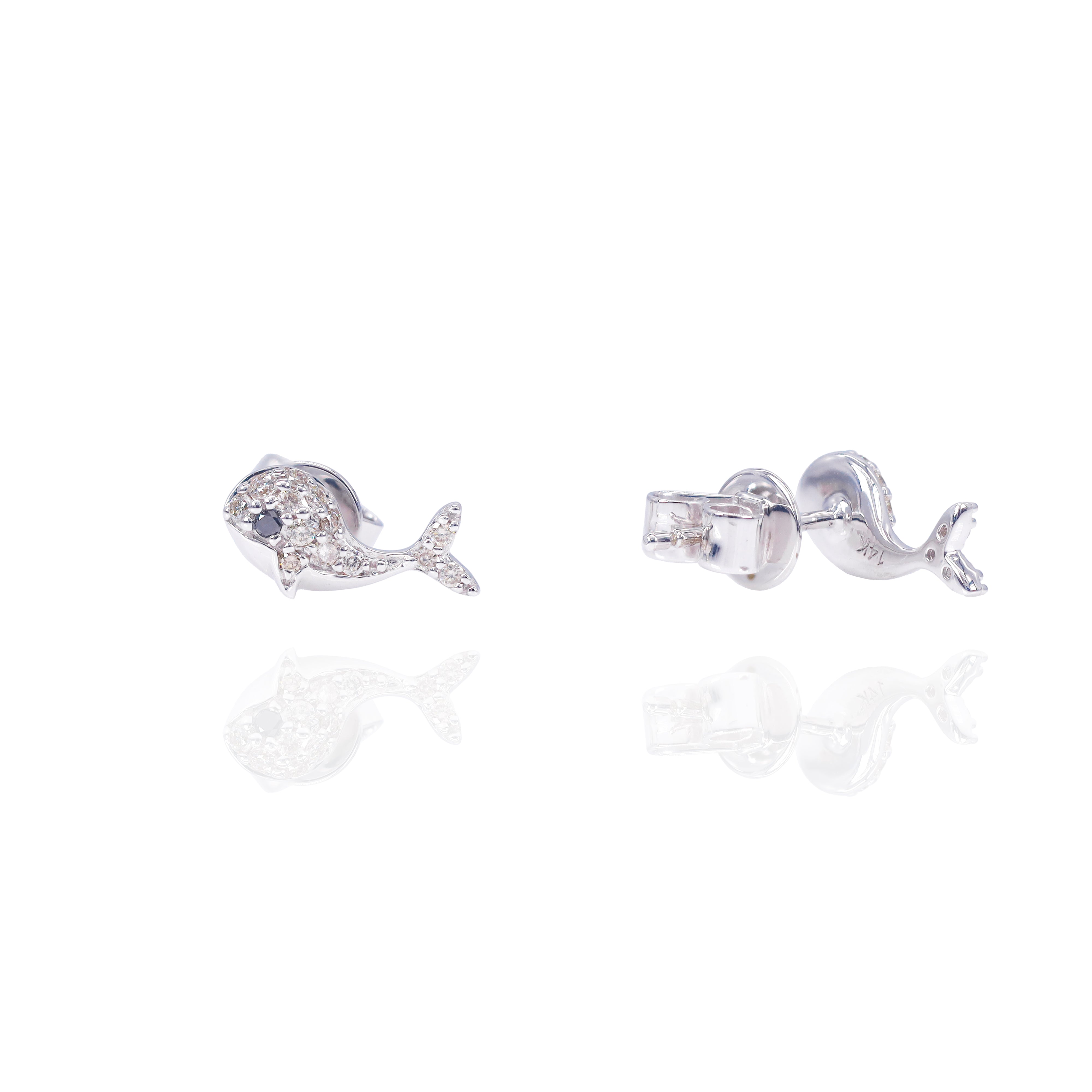 Whale Diamond Earrings