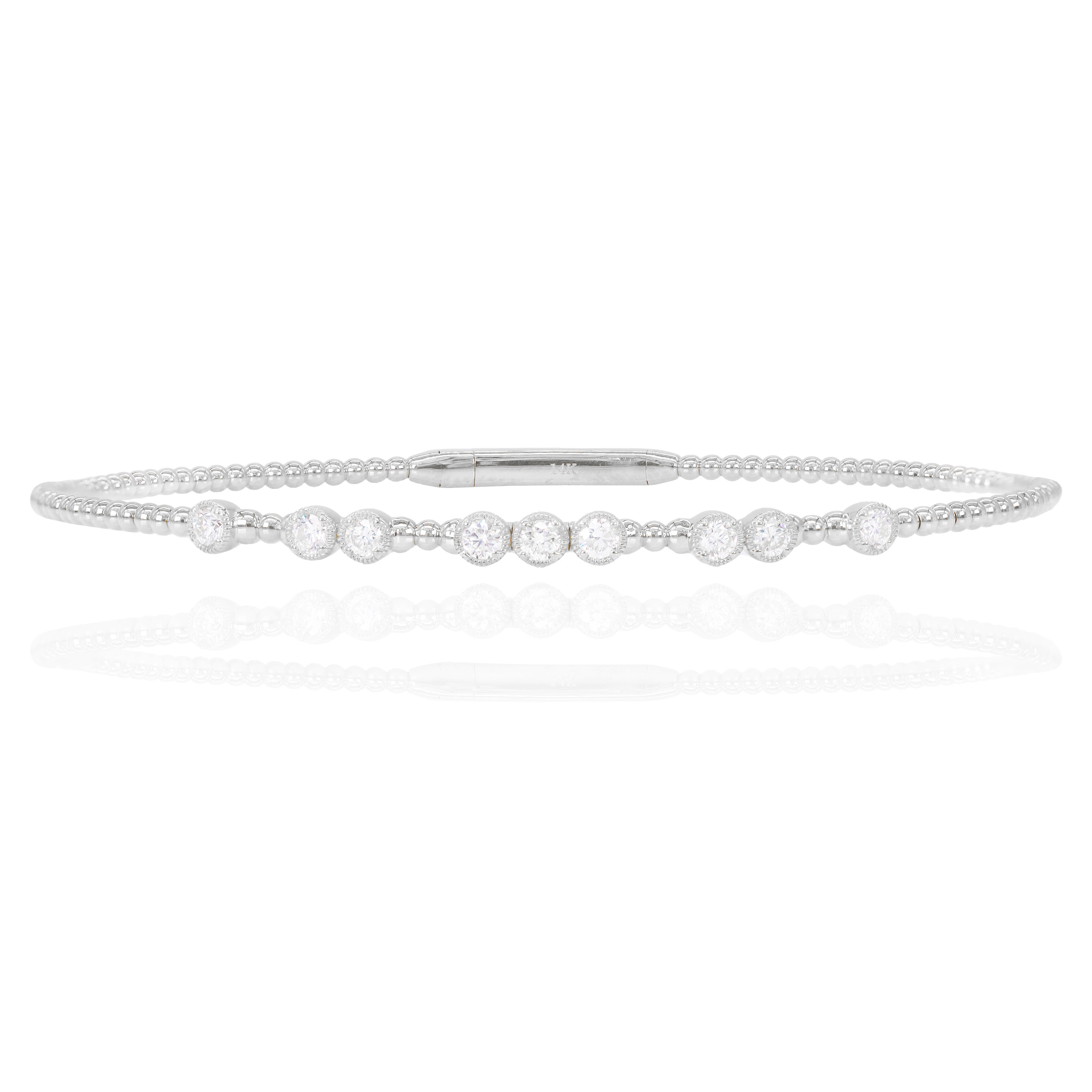 Bezel Set Diamond Bangle