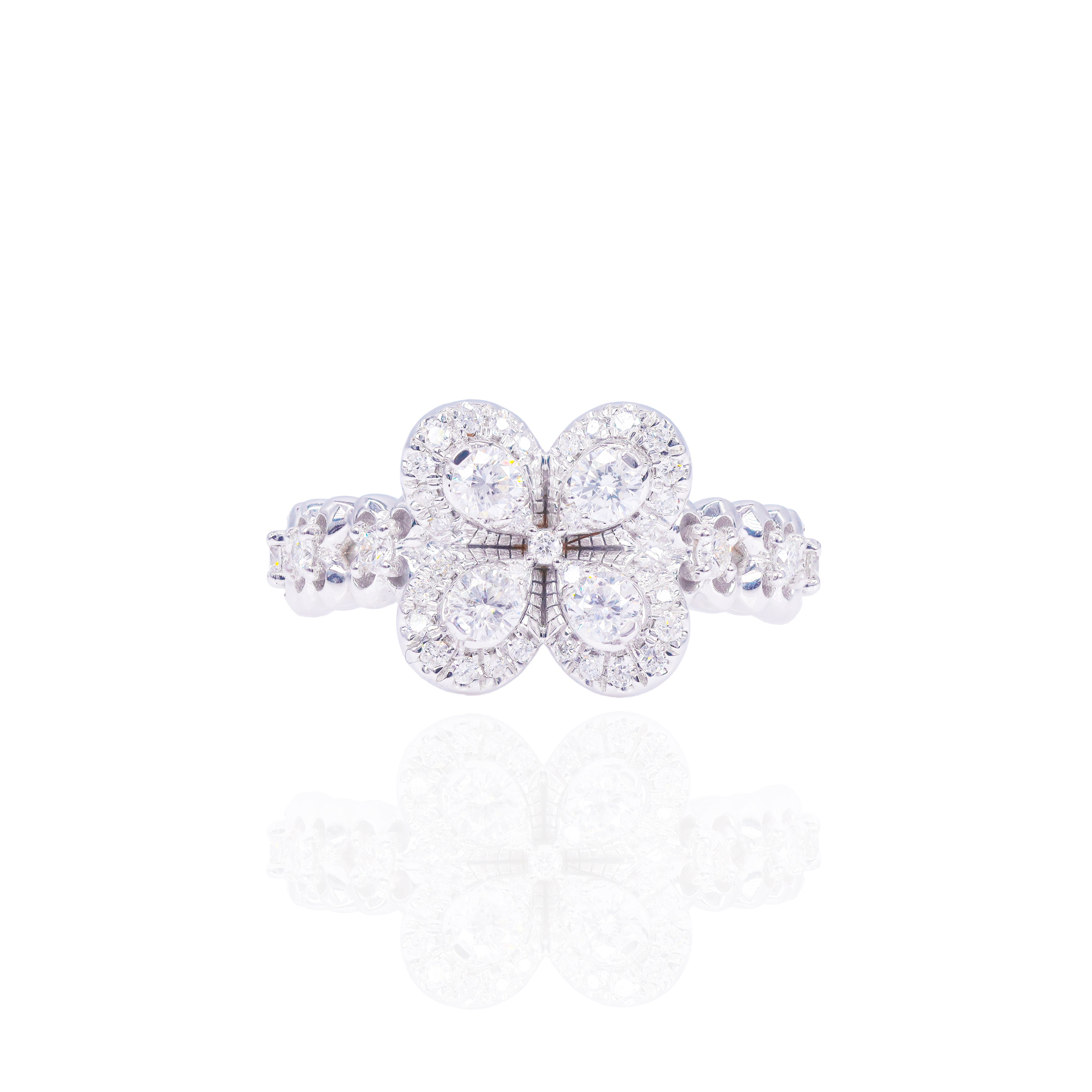 Clover Diamond Ring