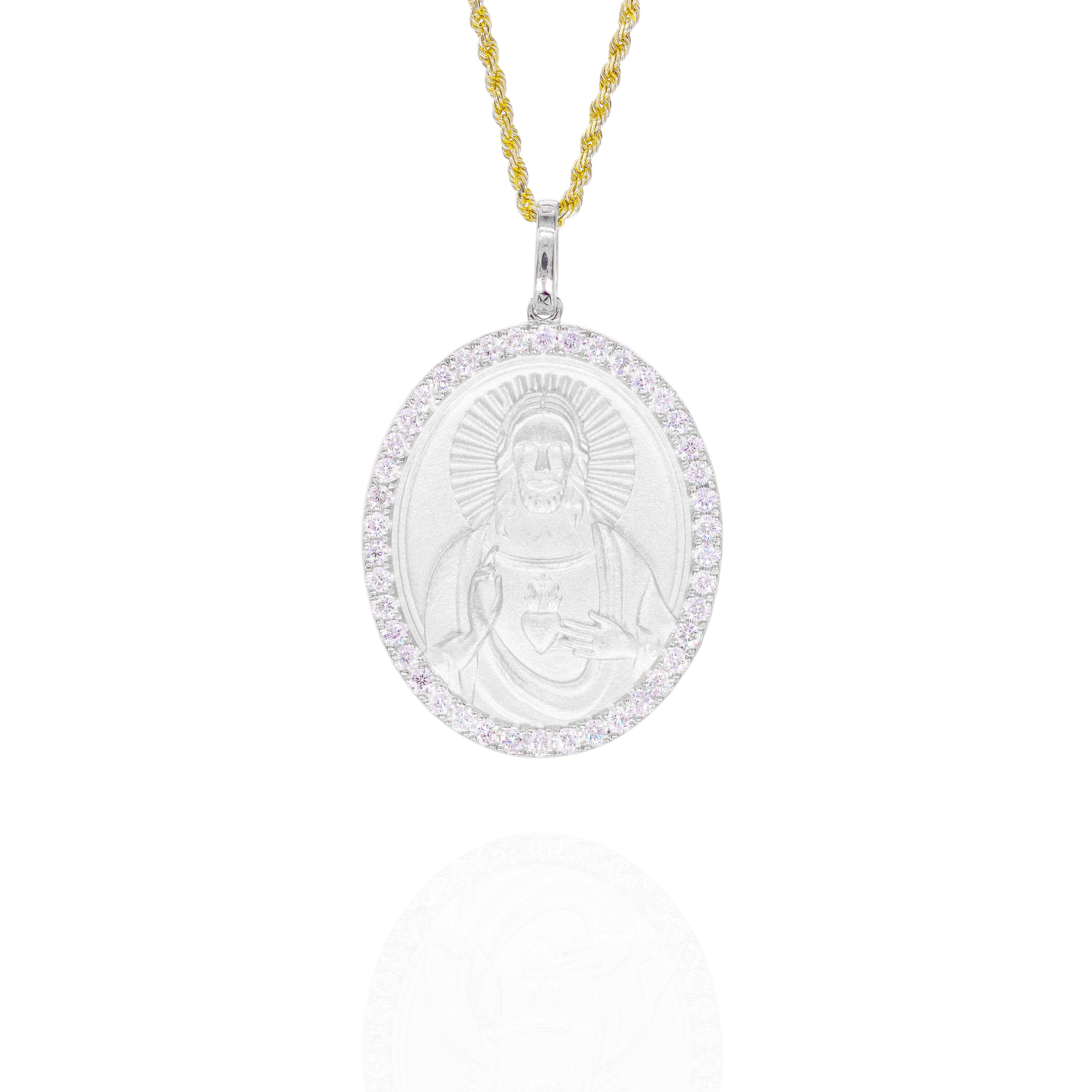 Sacred Heart of Jesus Diamond Pendant