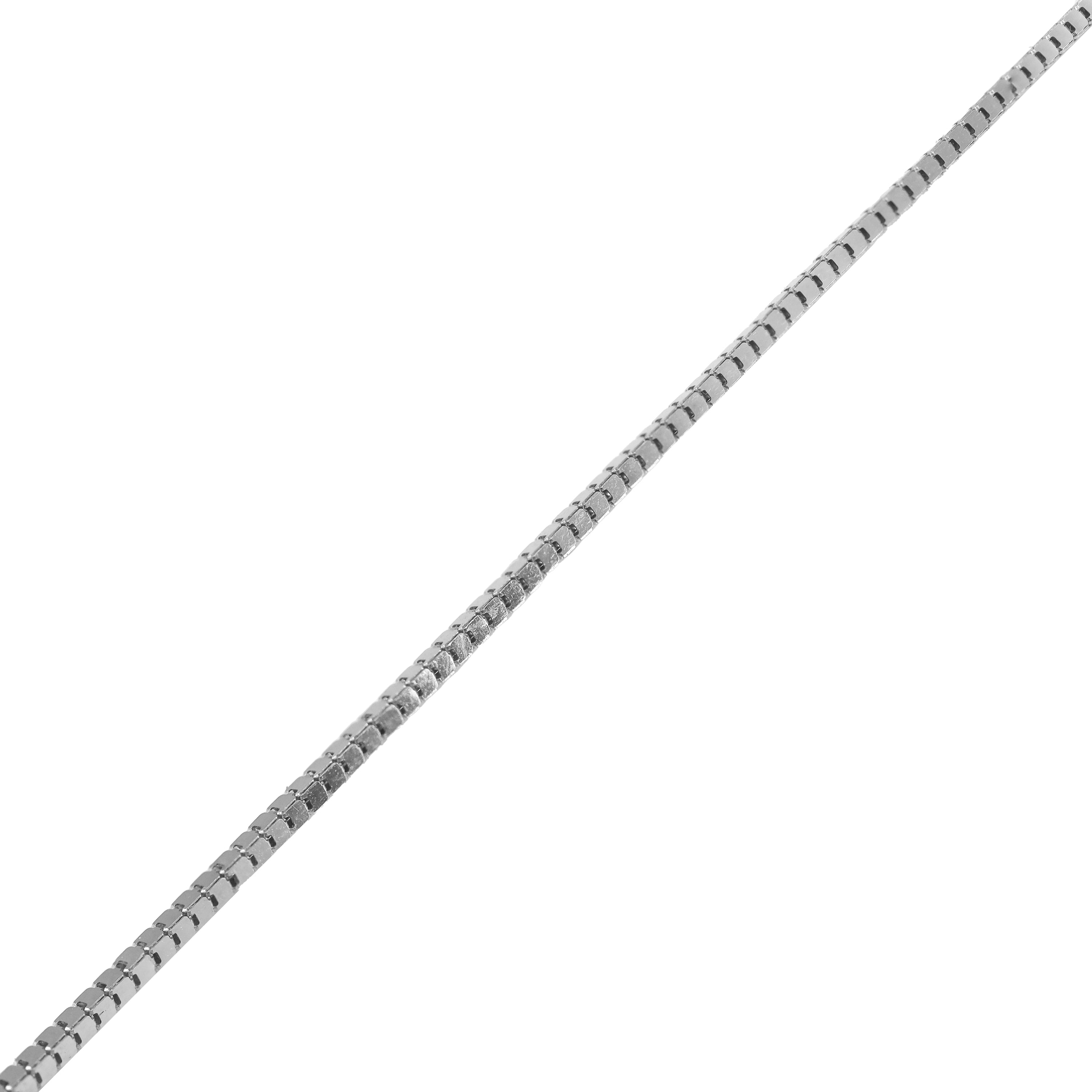 14KT Box Style White Gold Chain
