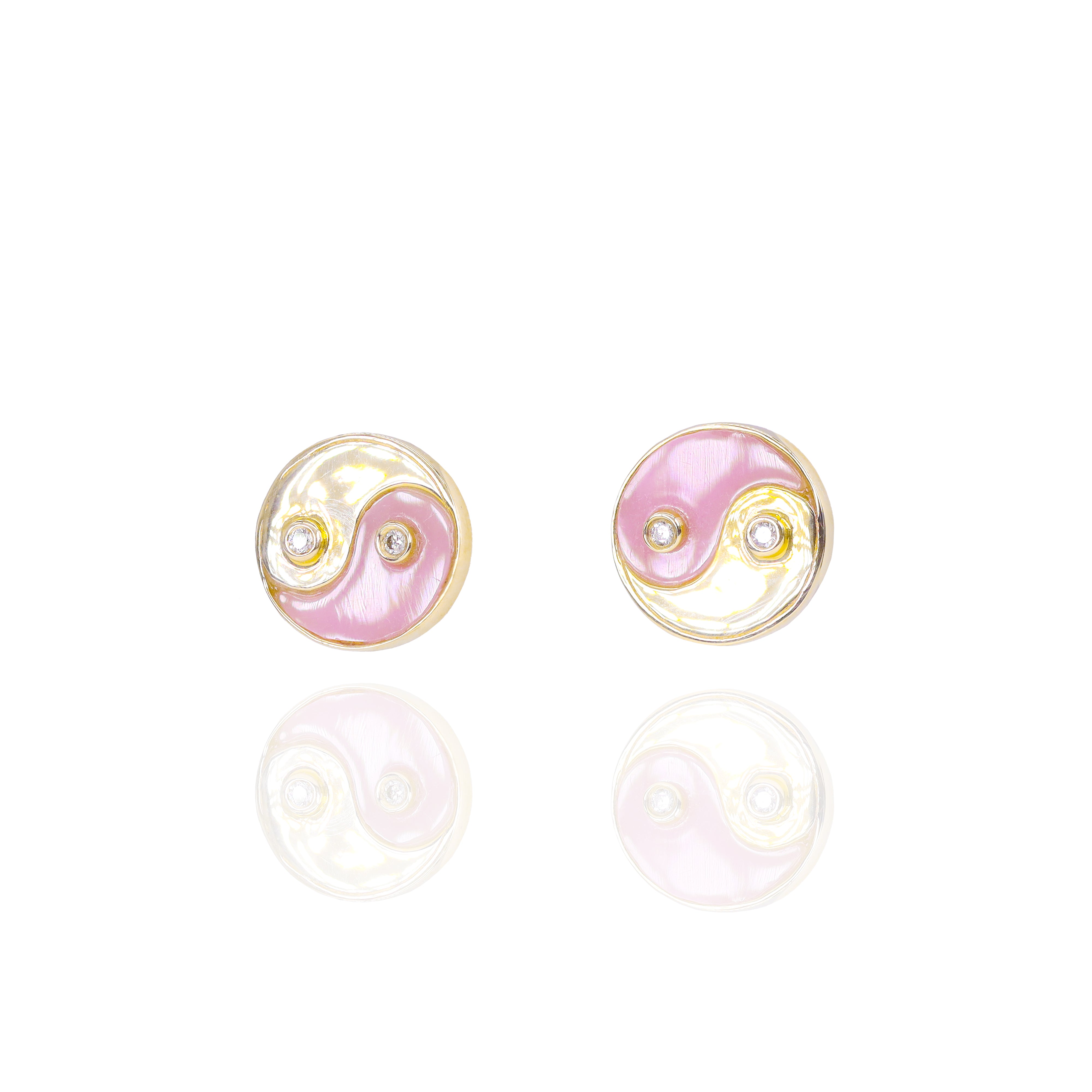 Yin-Yang Diamond Earrings