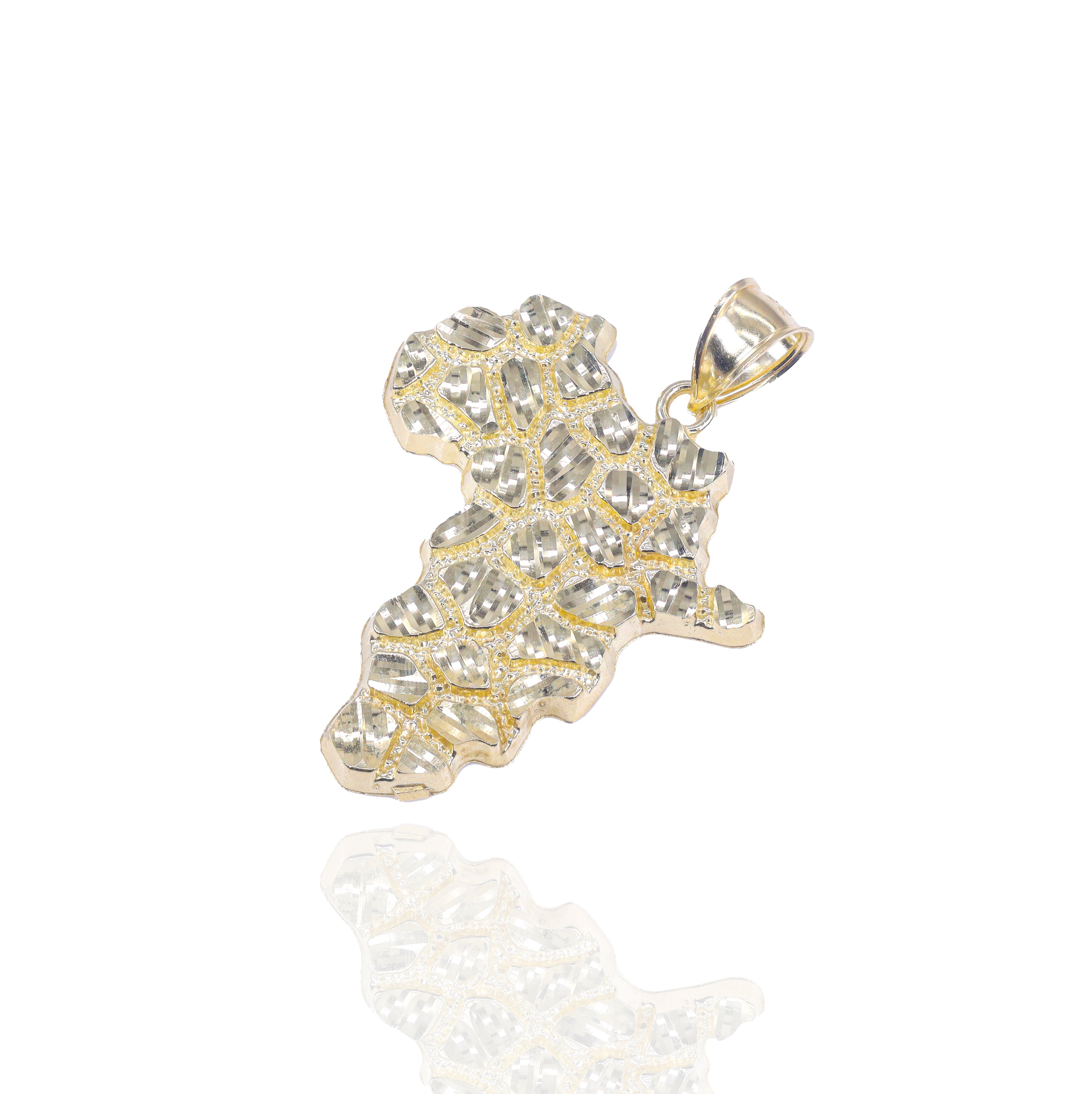 Africa Gold Nugget Charm