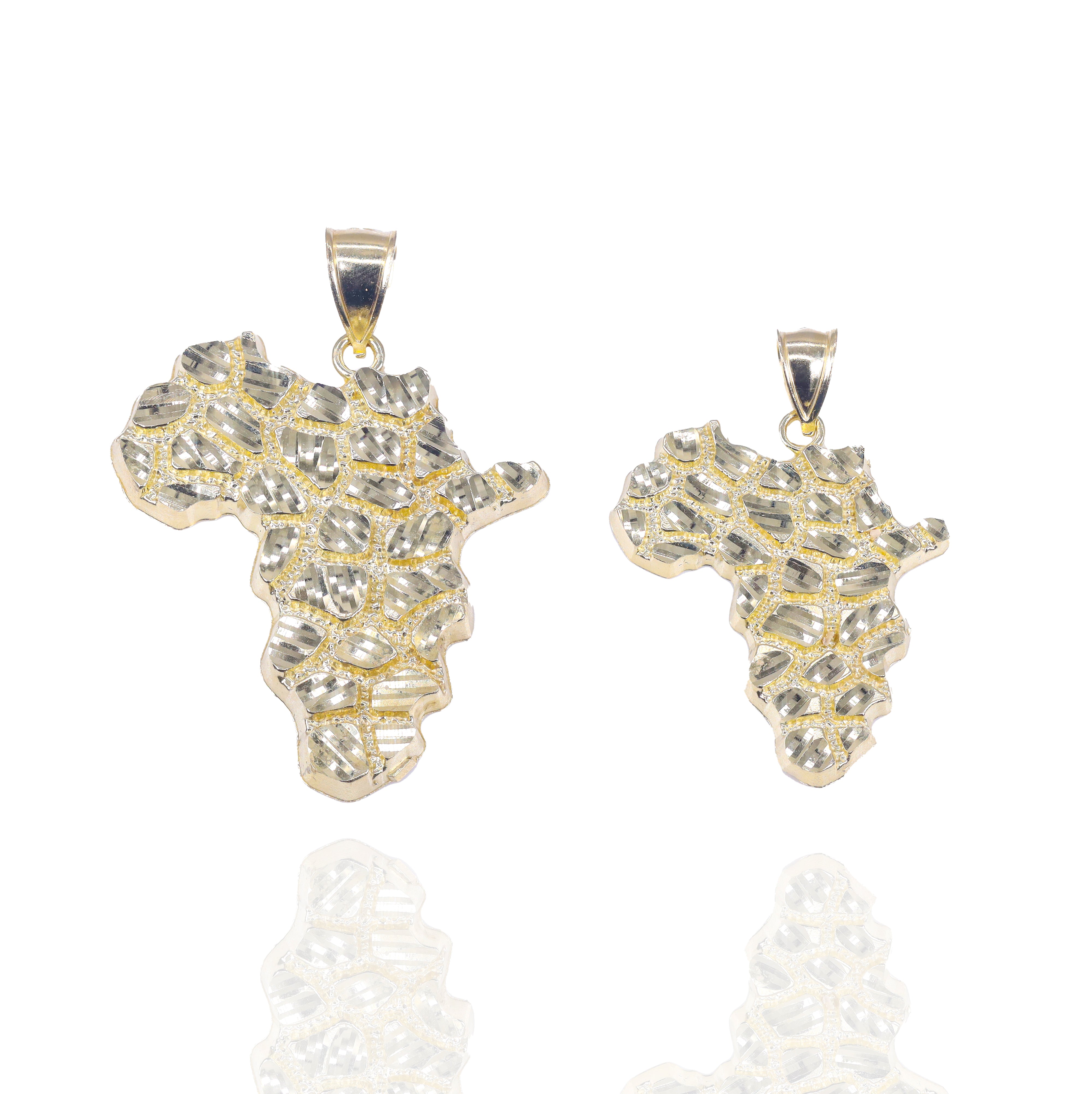 Africa Gold Nugget Charm