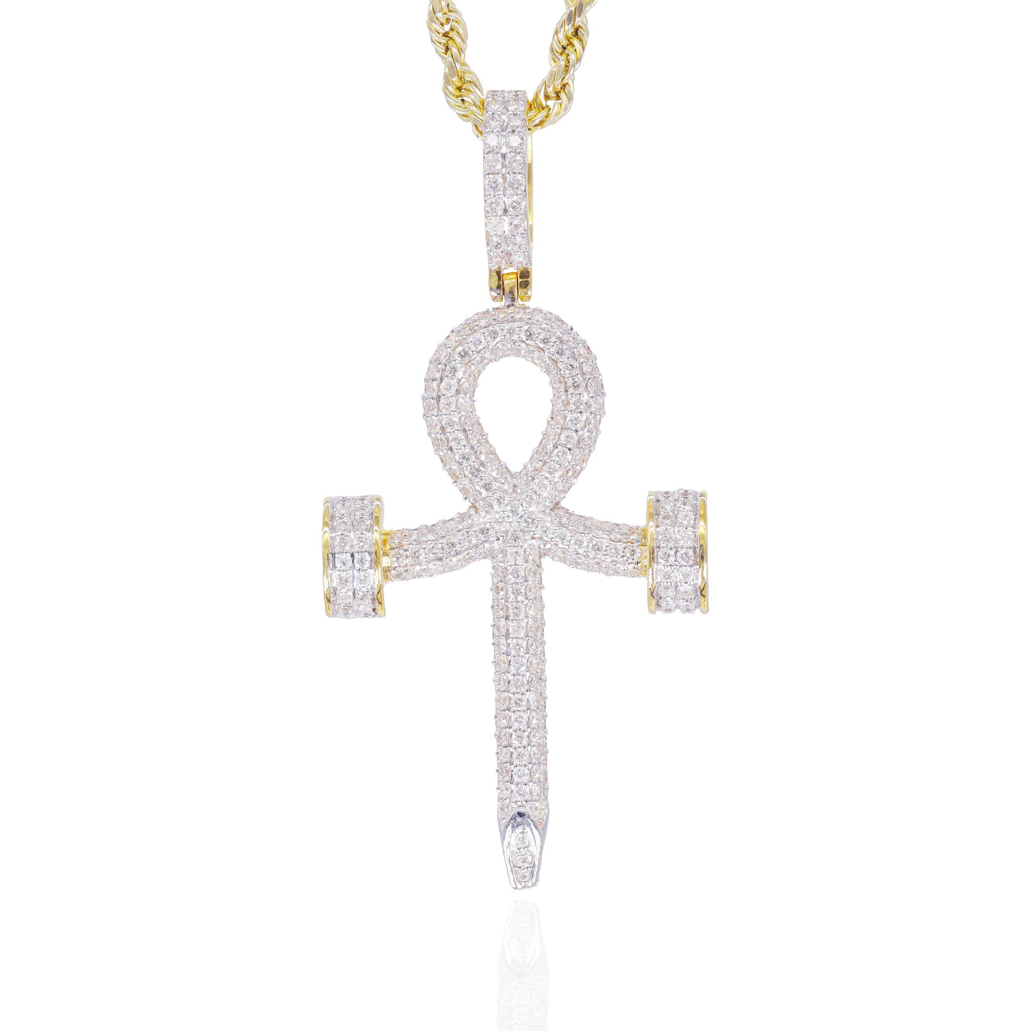 Nail Ankh Diamond Pendant