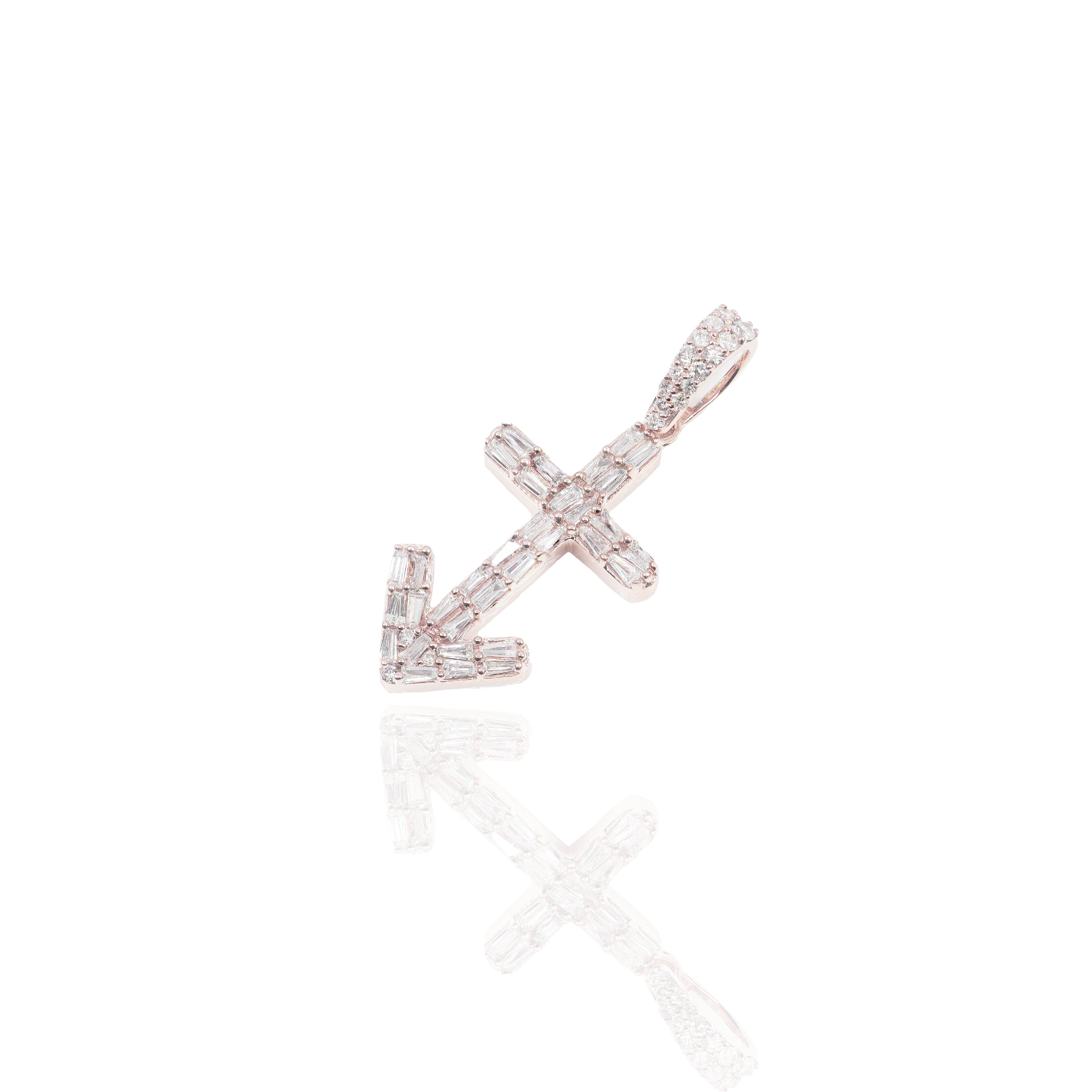 Arrow Cross Diamond Pendant