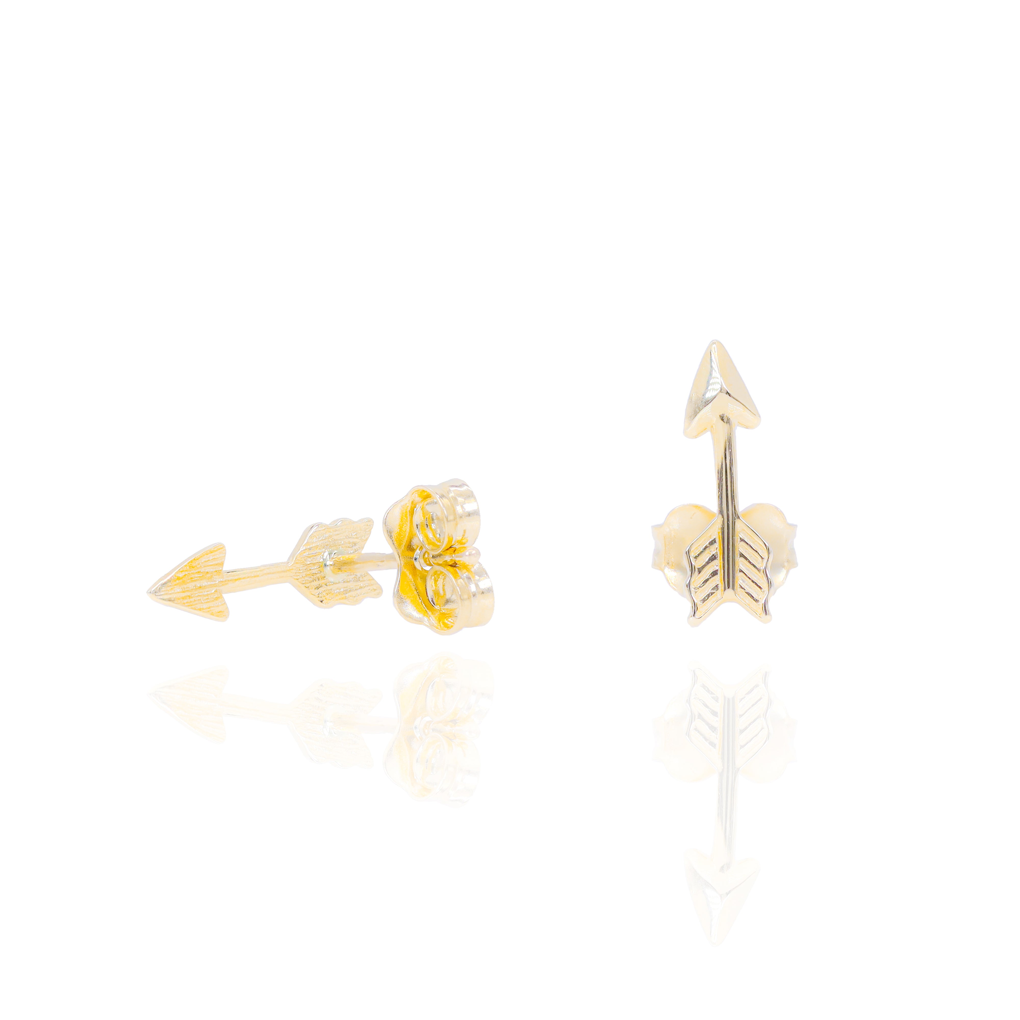 Arrow Head Solid Gold Earrings