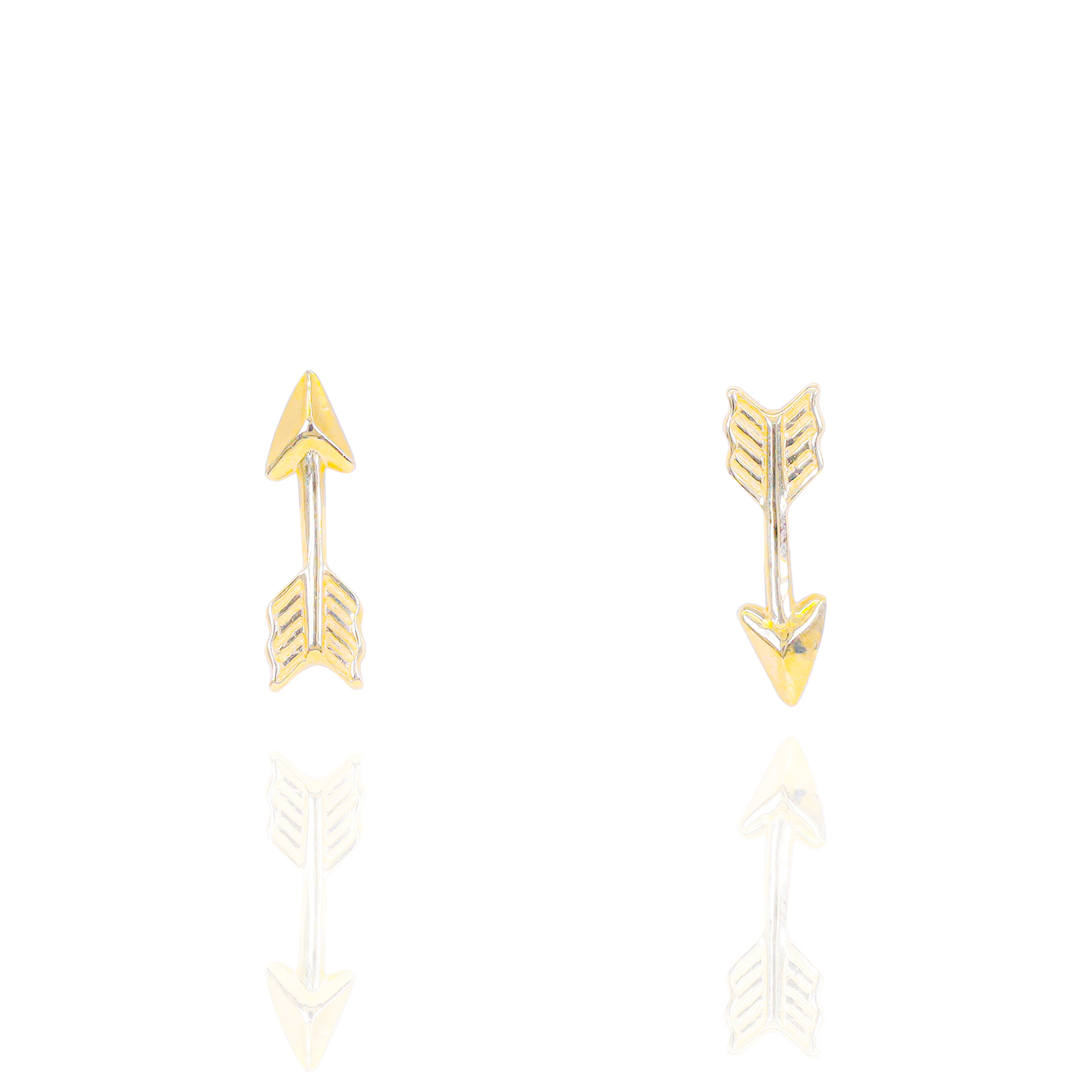 Arrow Head Solid Gold Earrings