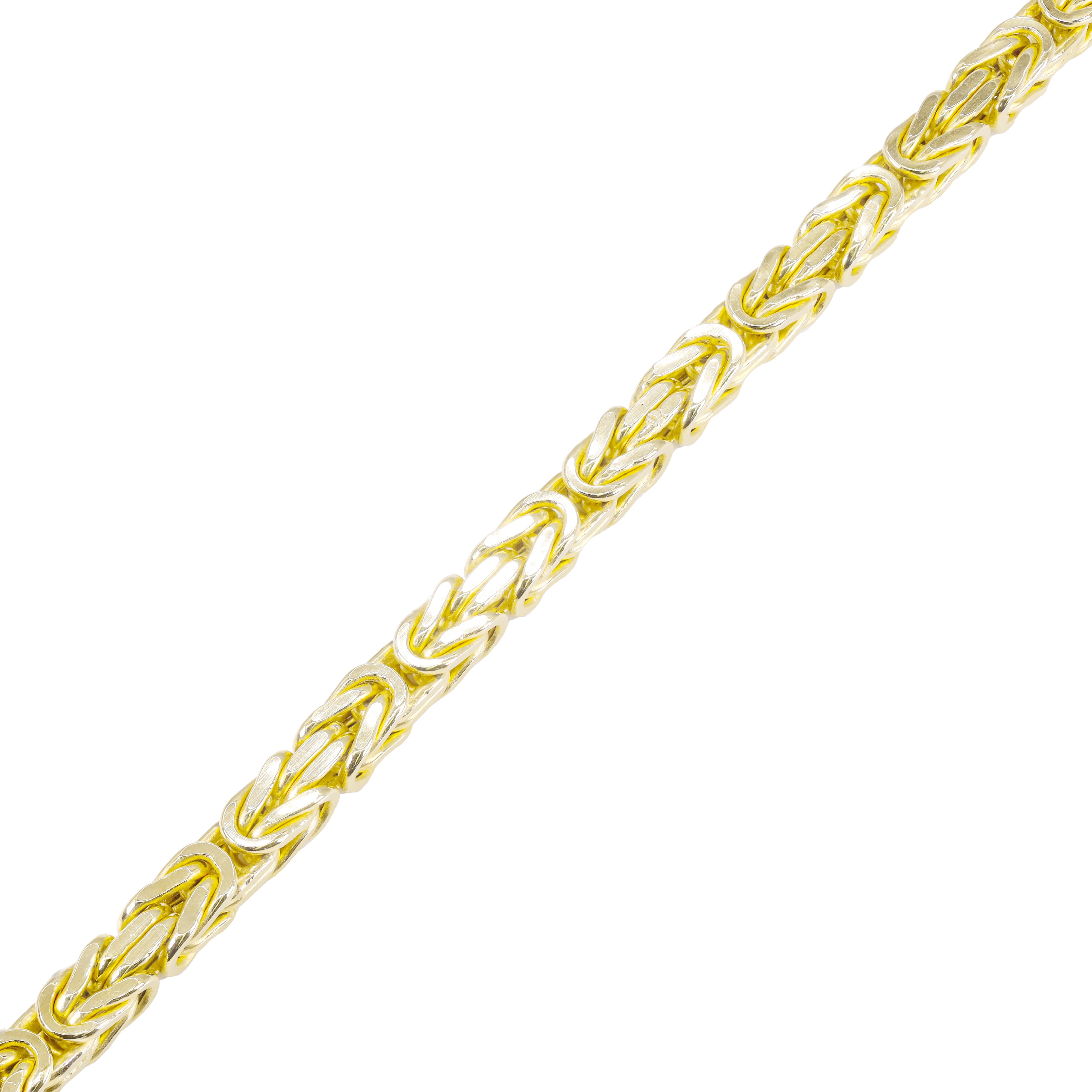 14KT Yellow Gold Byzantine Solid Gold Bracelet