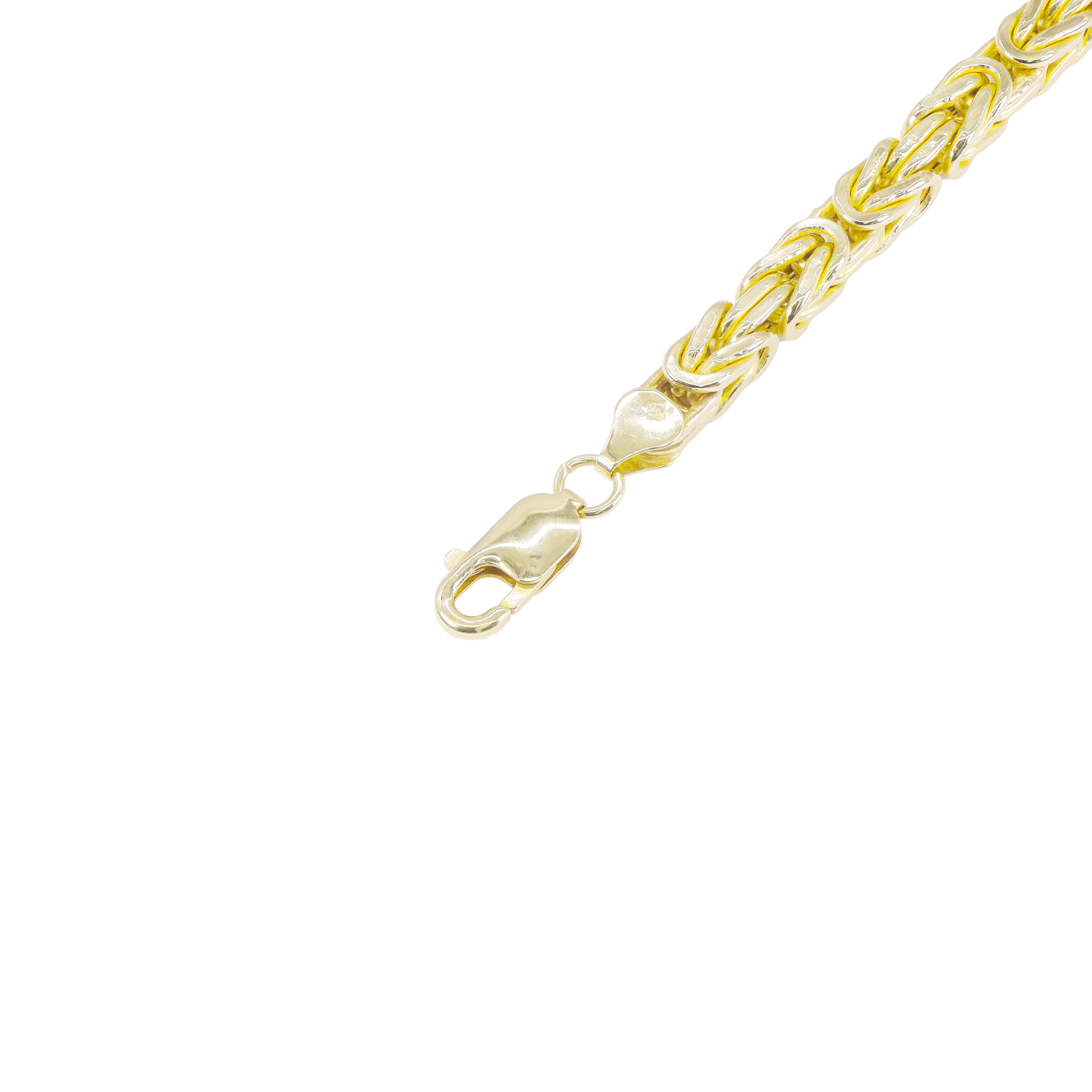 14KT Yellow Gold Byzantine Solid Gold Bracelet