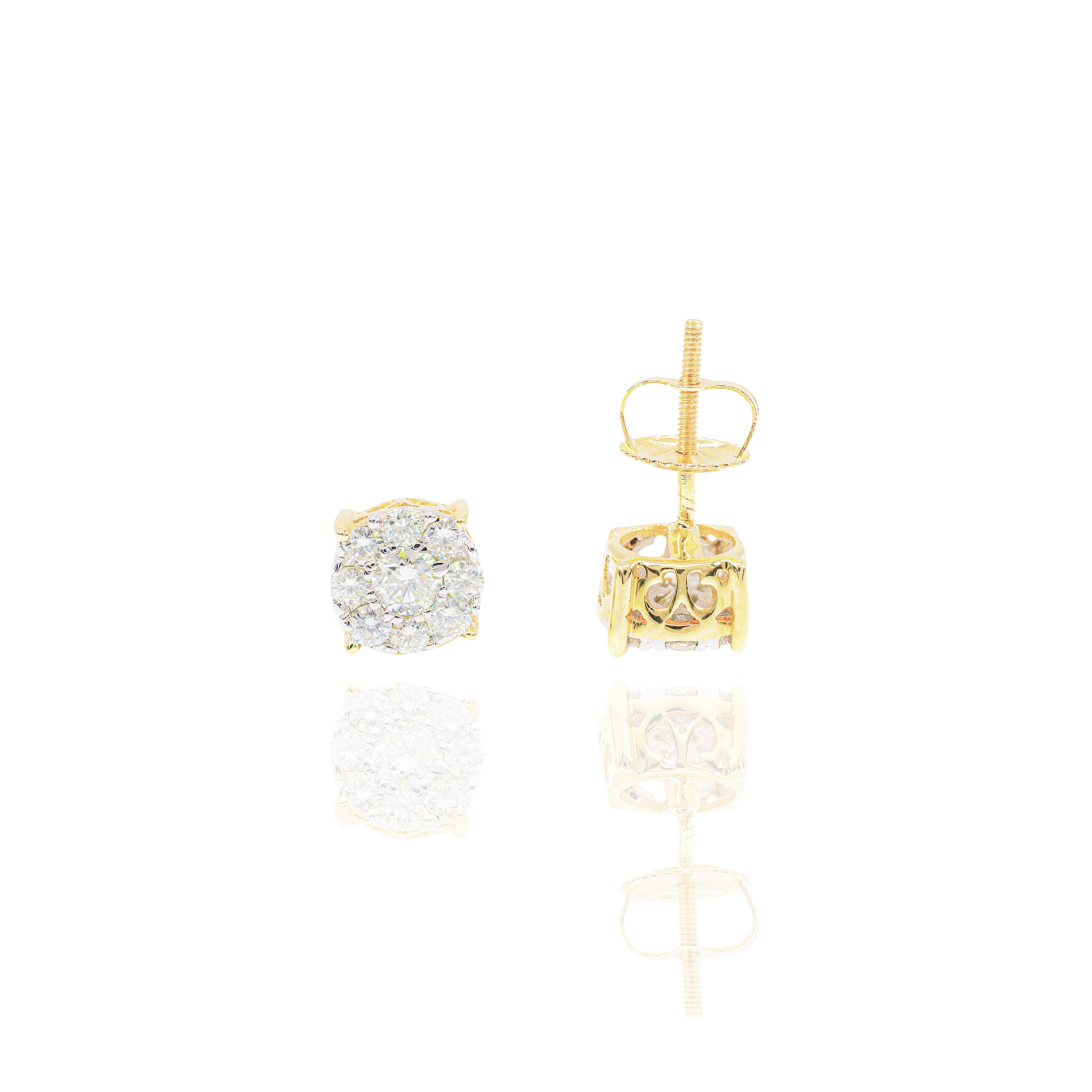Multiple Sizes Diamond Cluster Earrings