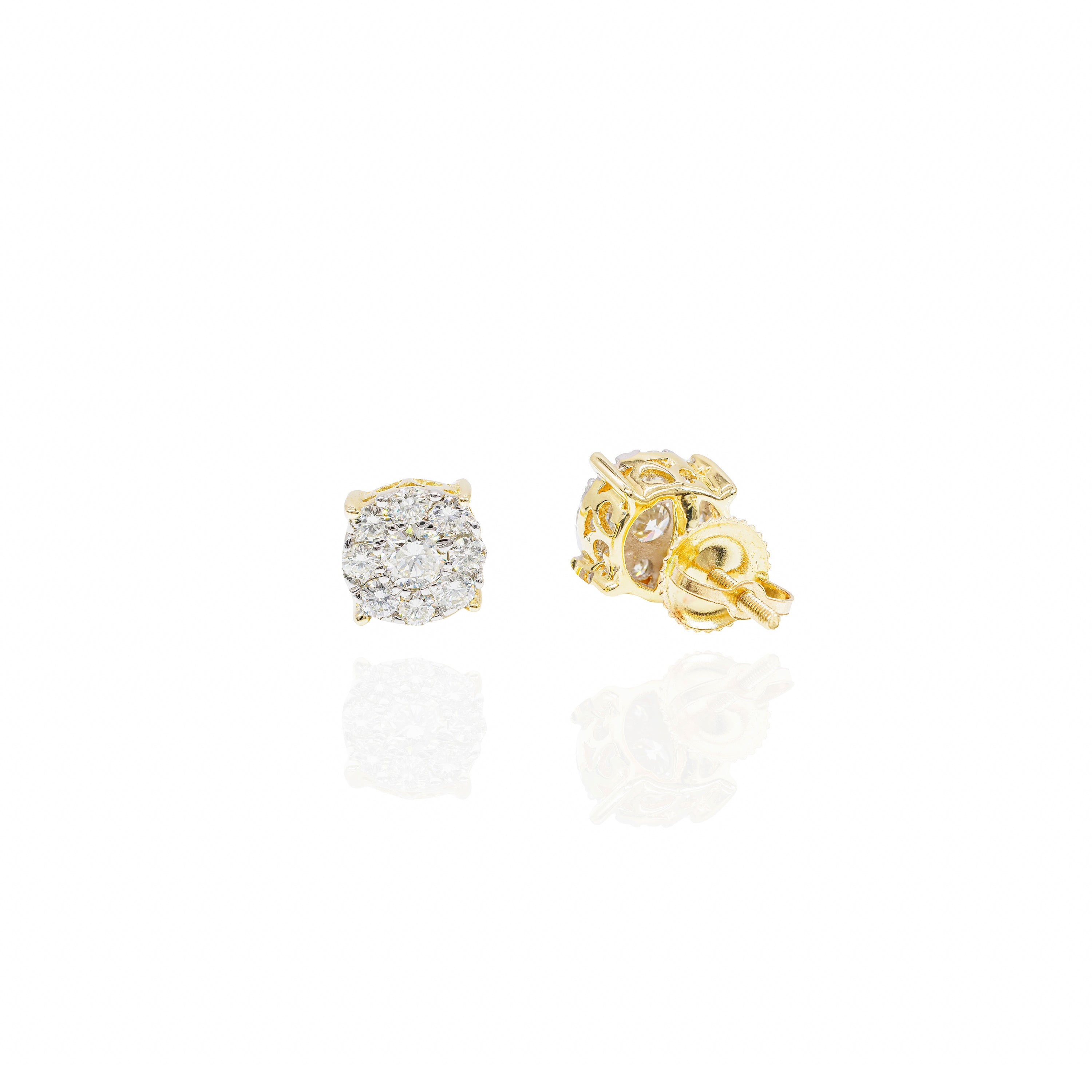 Multiple Sizes Diamond Cluster Earrings
