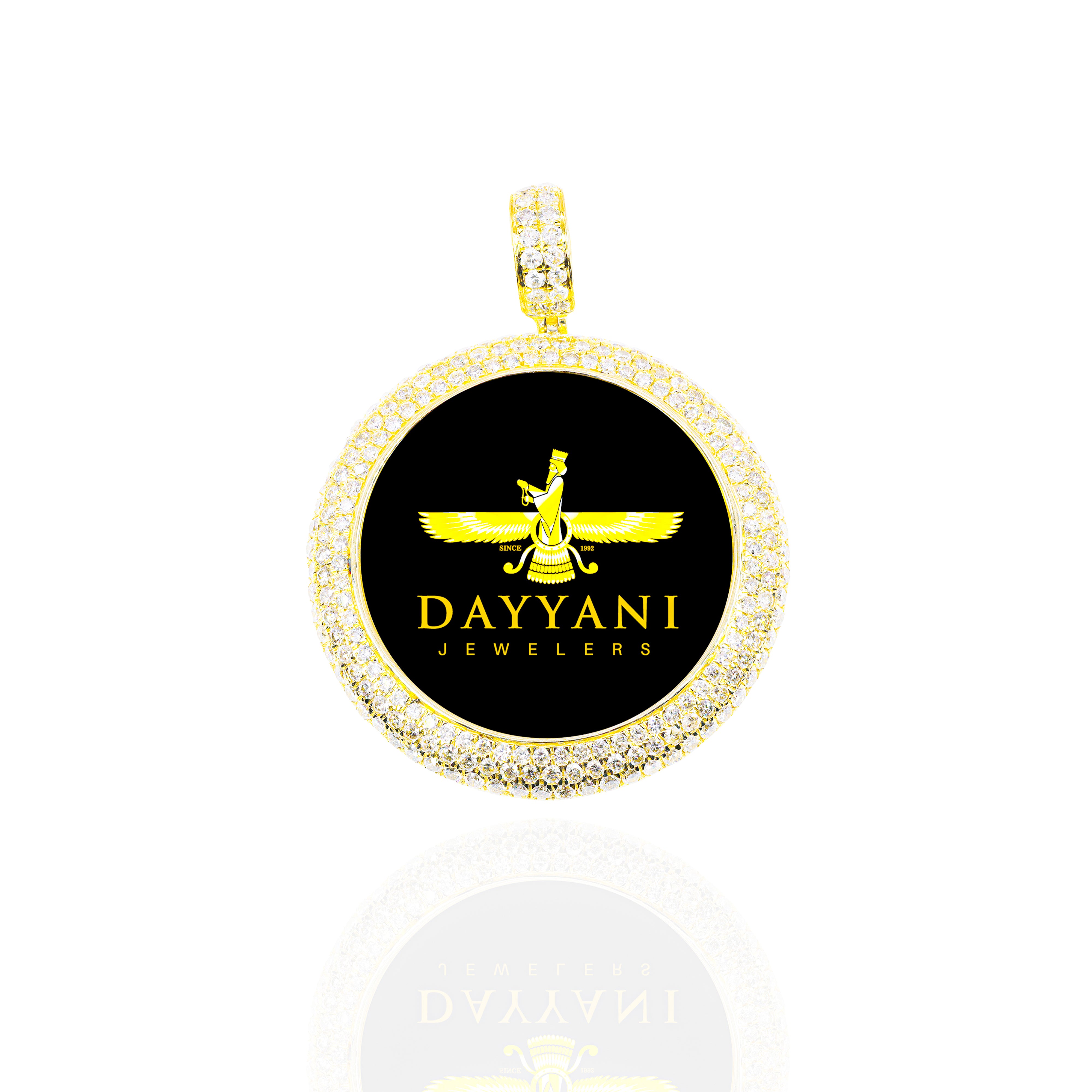 1.50 Inch Rounded Memory Diamond Pendant