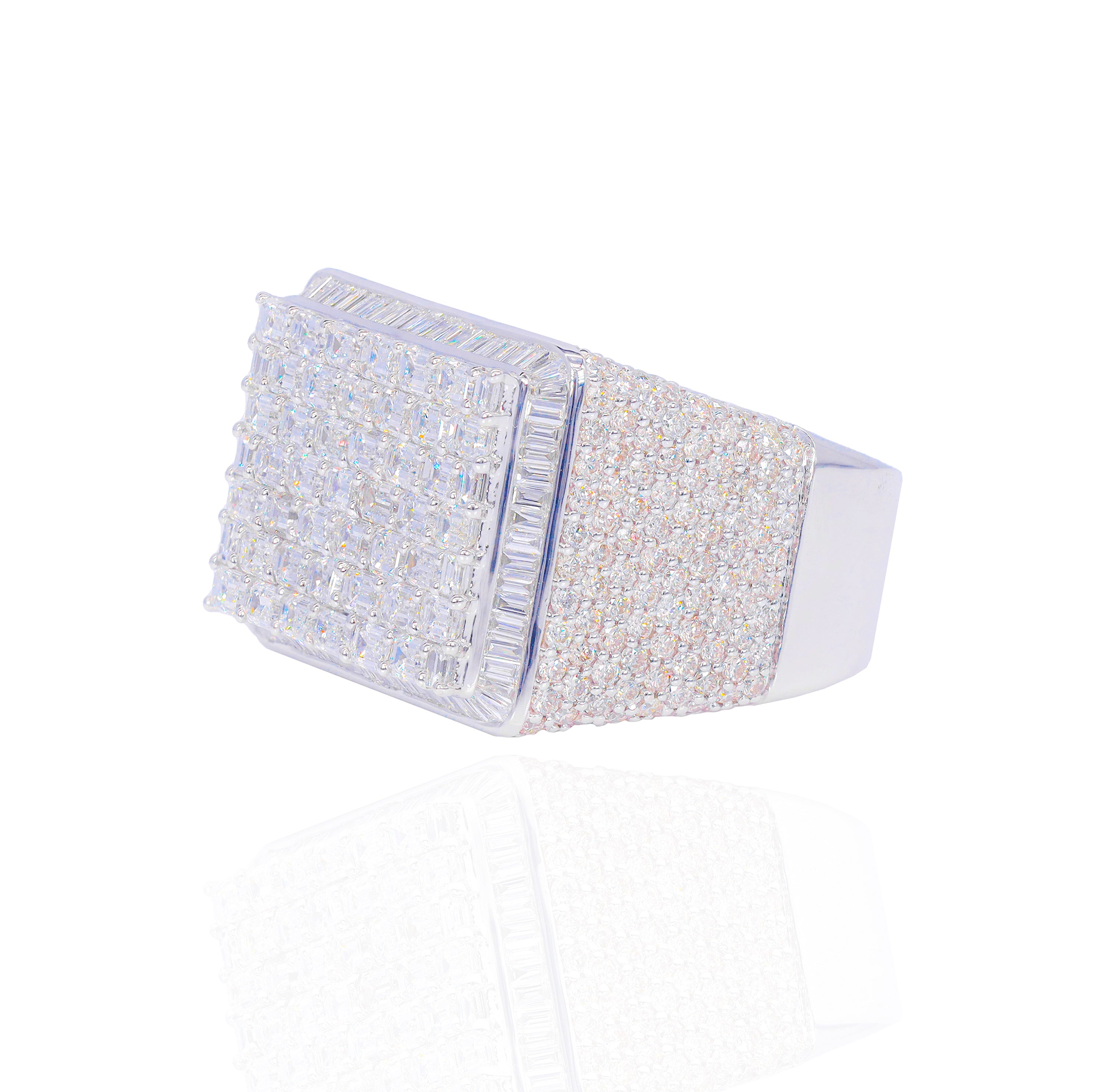Emerald Cut with Baguette & Round Diamonds Ring
