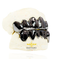 Custom Joker with Black Rhodium Gold Grillz