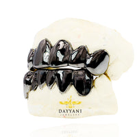 Custom Joker with Black Rhodium Gold Grillz