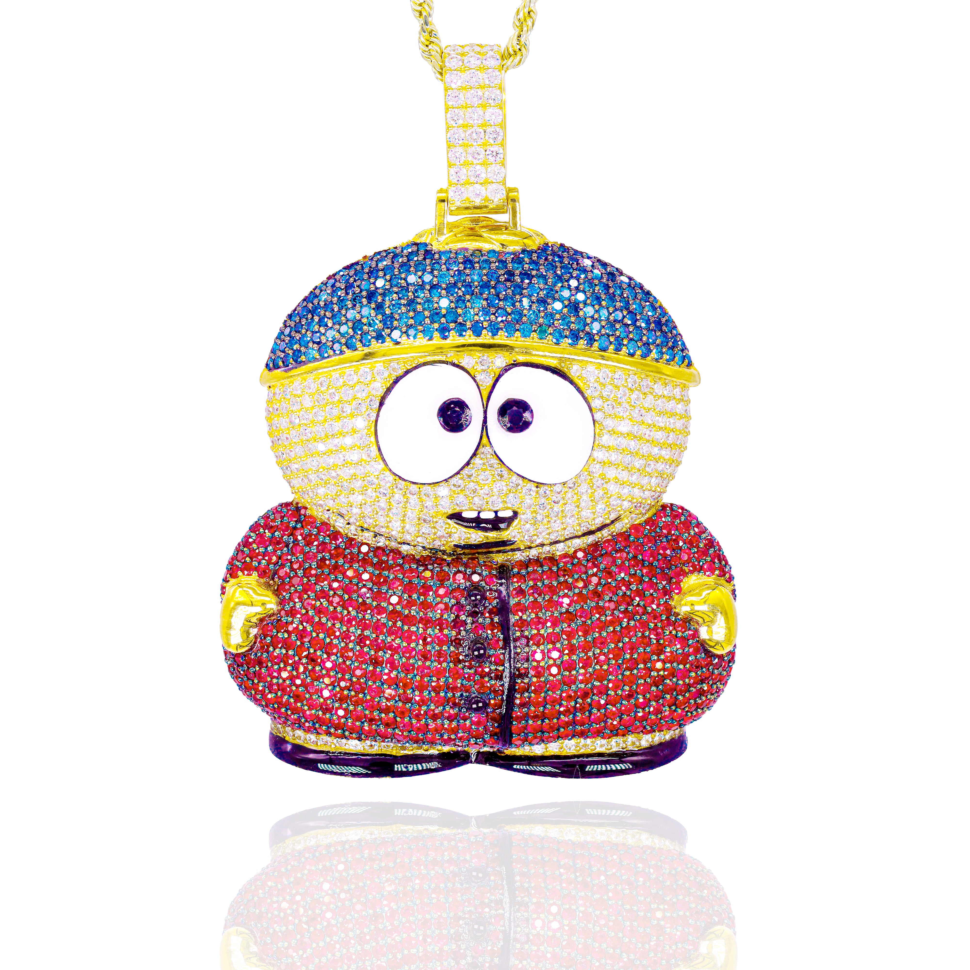 Custom Design Deposit - Cartman Diamond Pendant with Gemstones