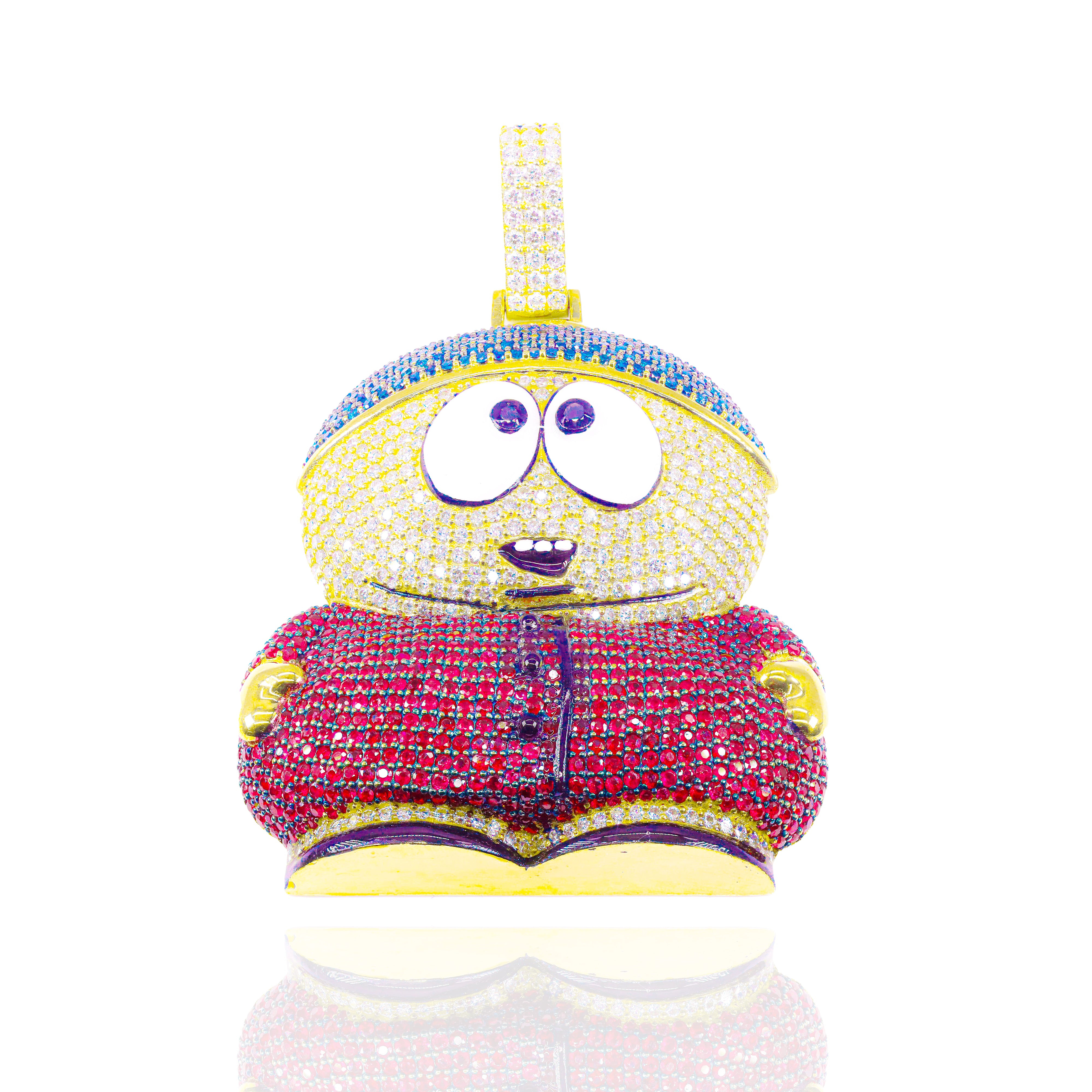 Custom Design Deposit - Cartman Diamond Pendant with Gemstones