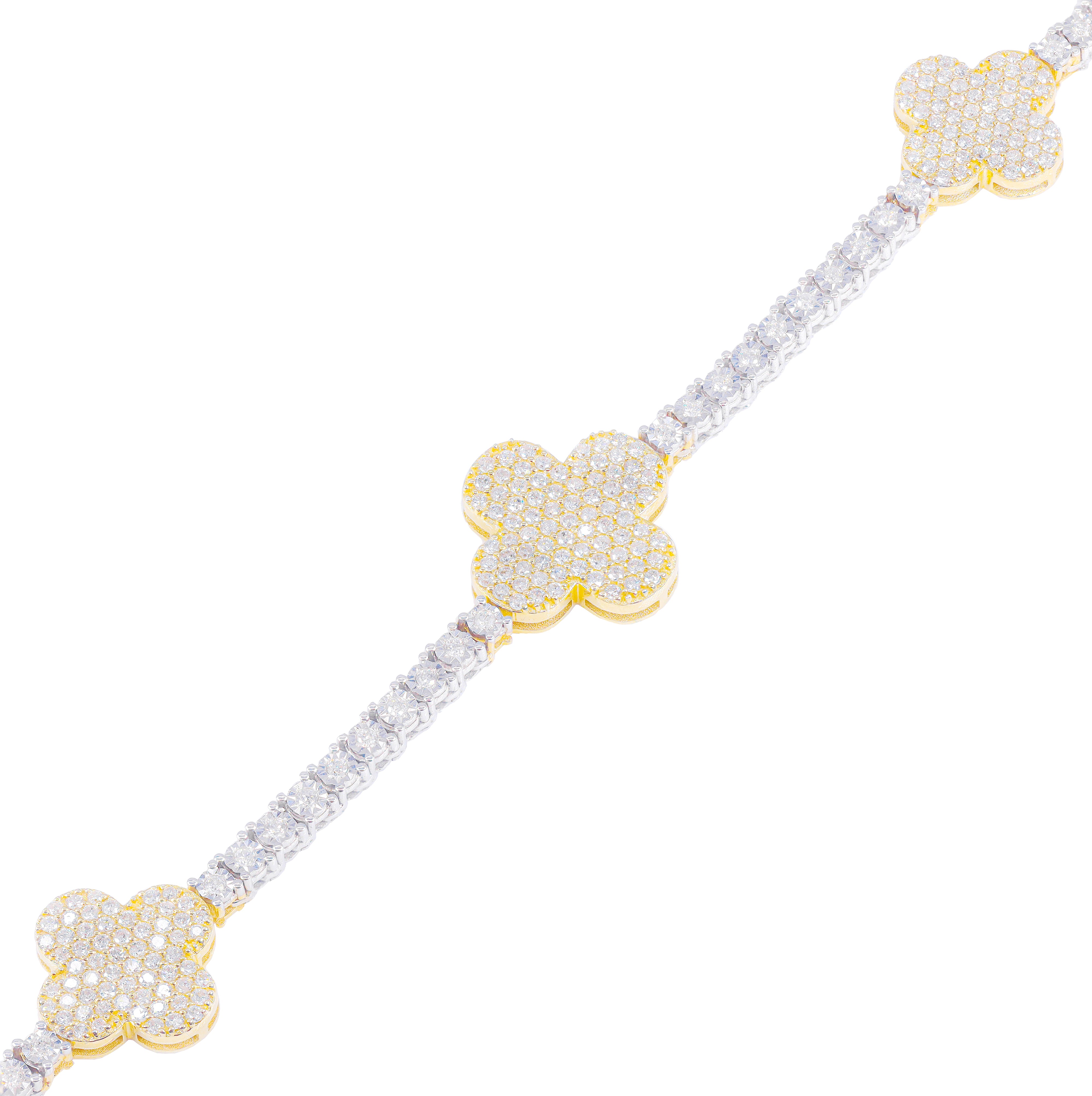 Diamond Clover Tennis Chain