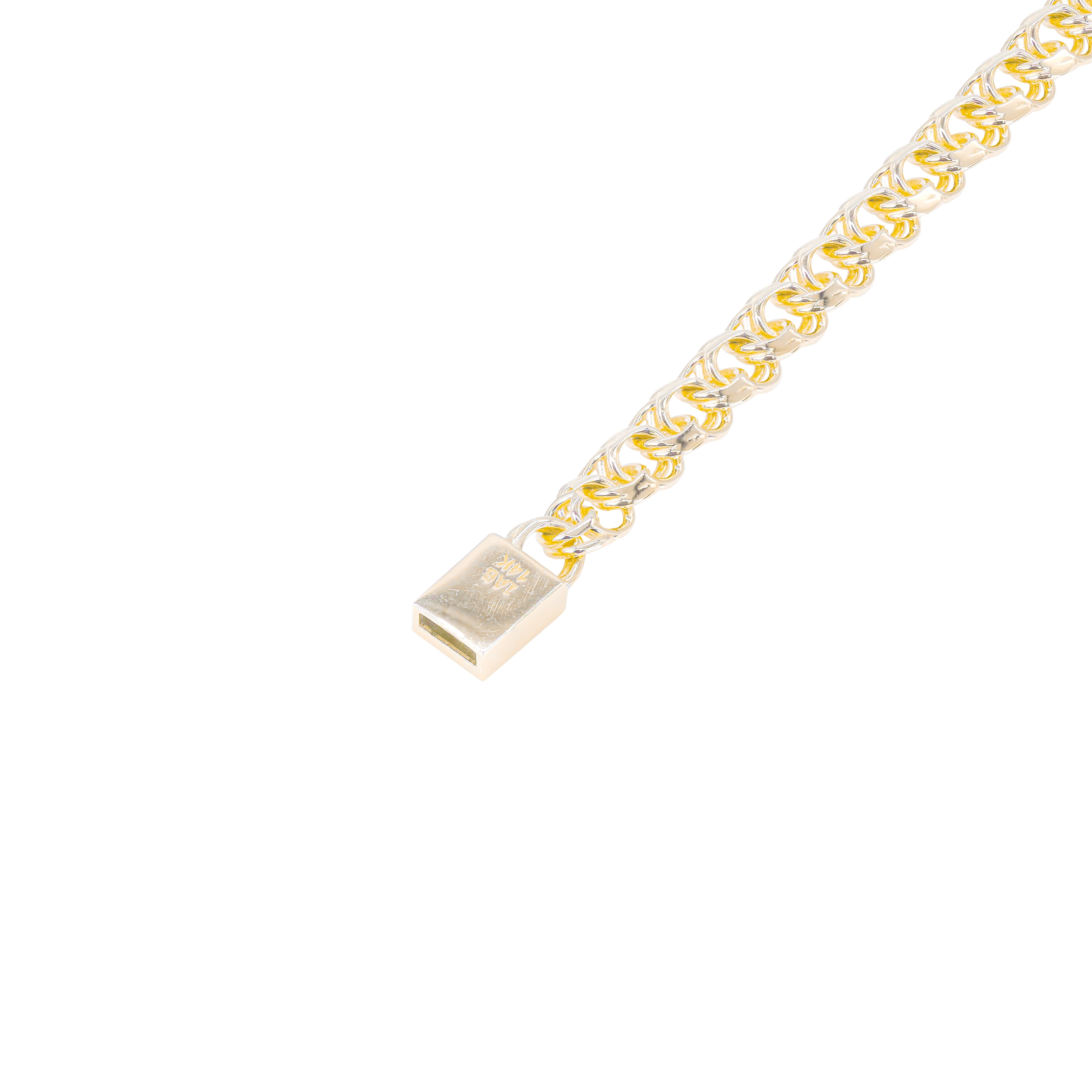 14KT Yellow Italian Gold Solid Chino Bracelet