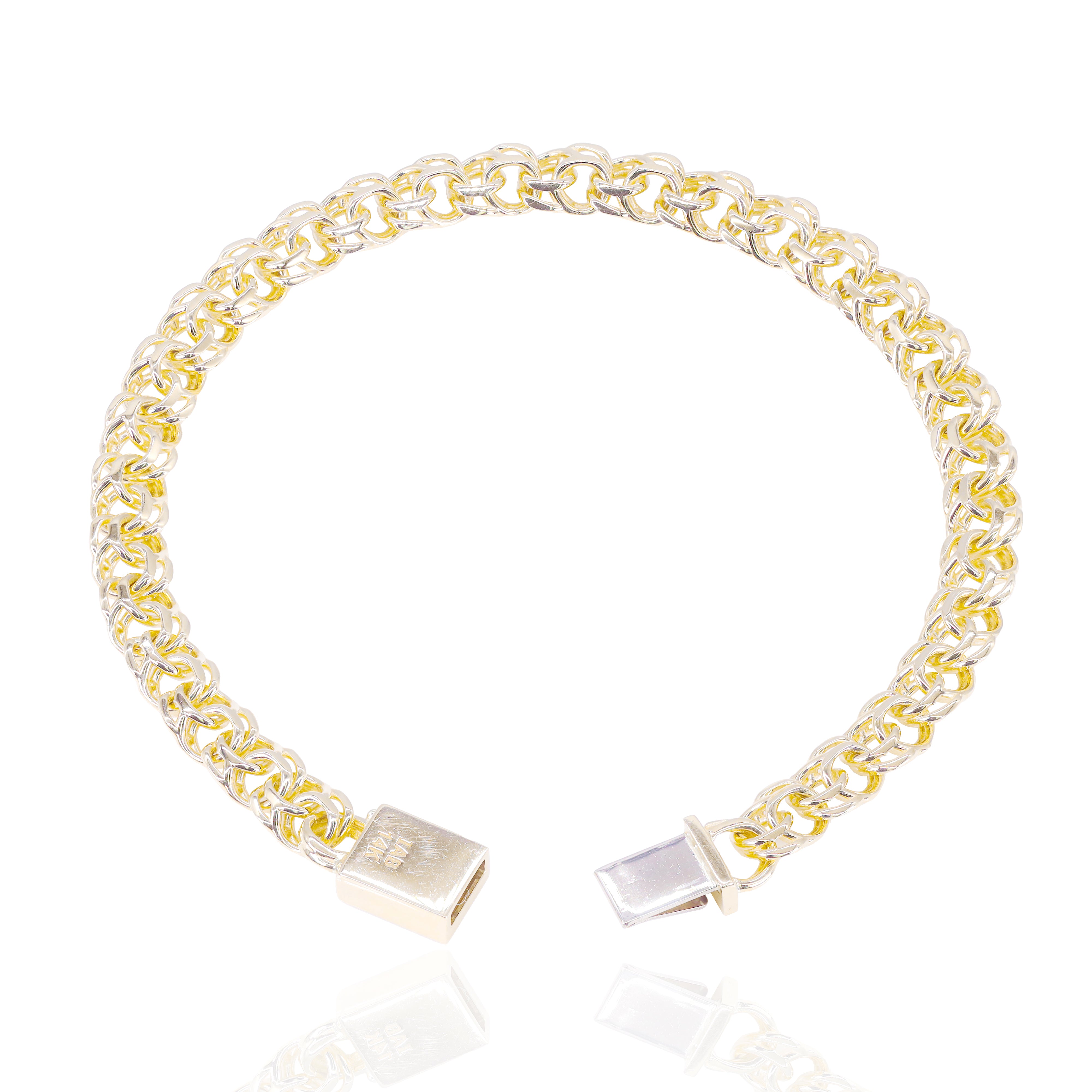 14KT Yellow Italian Gold Solid Chino Bracelet