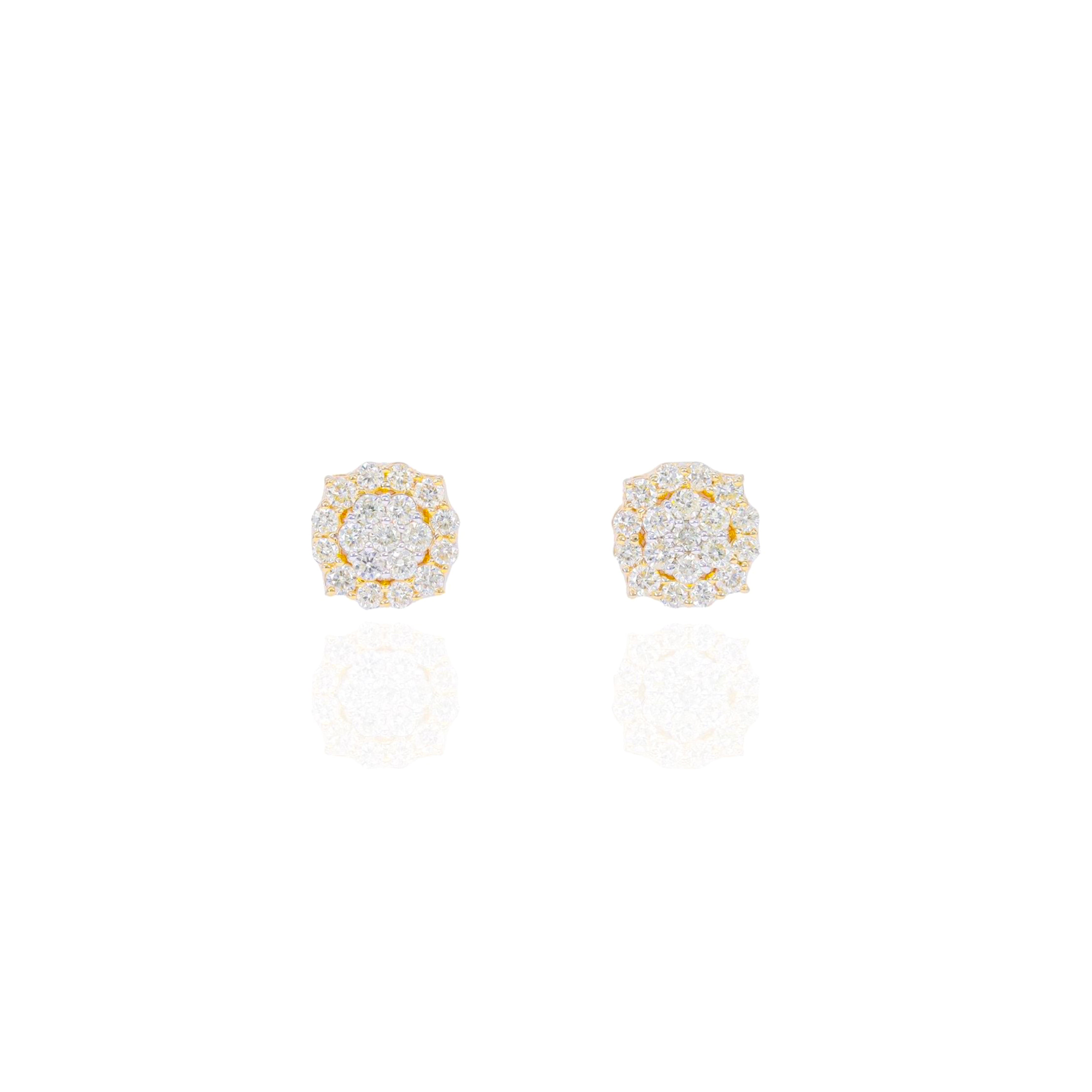 Cluster Pointed Set Diamond Earrings