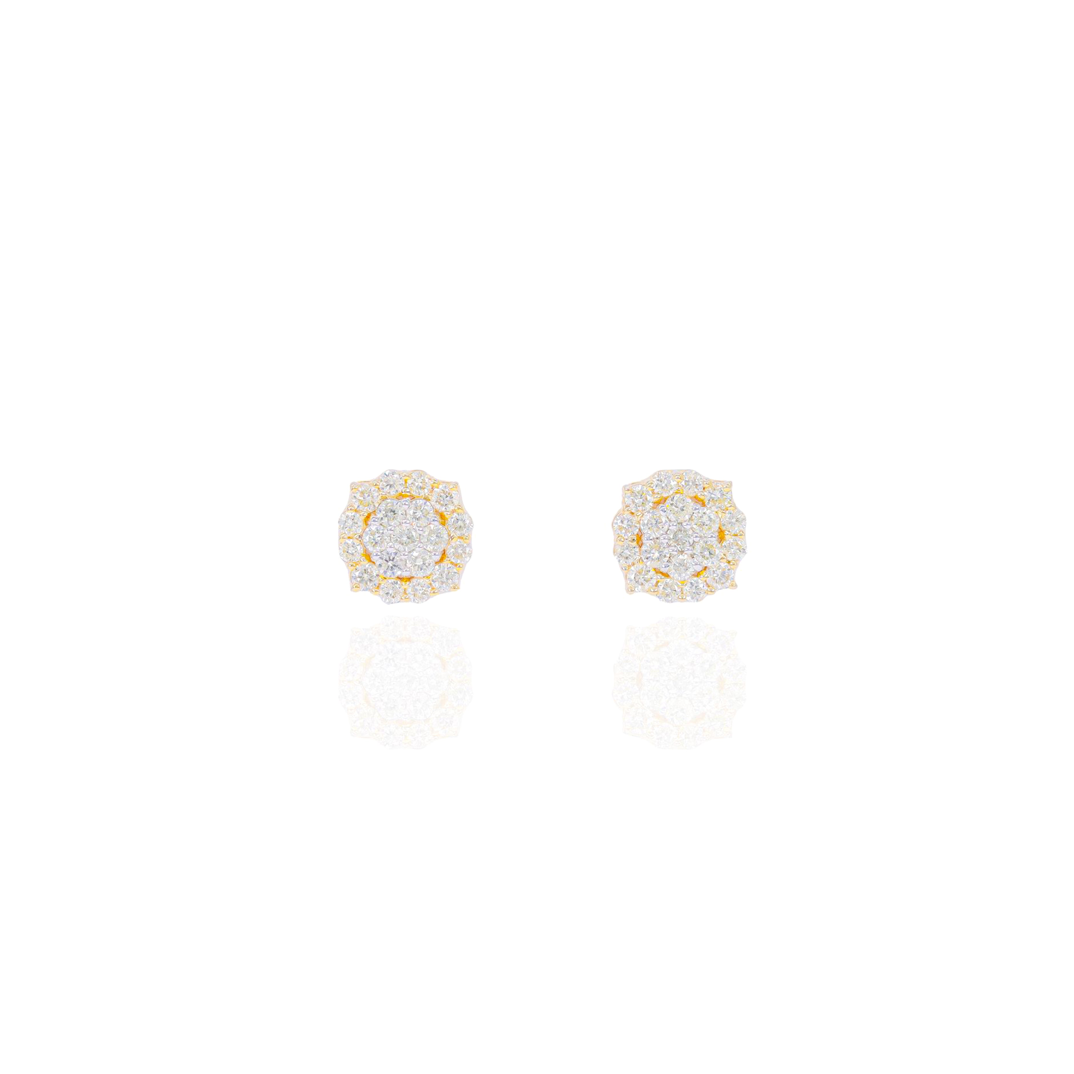 Cluster Pointed Set Diamond Earrings