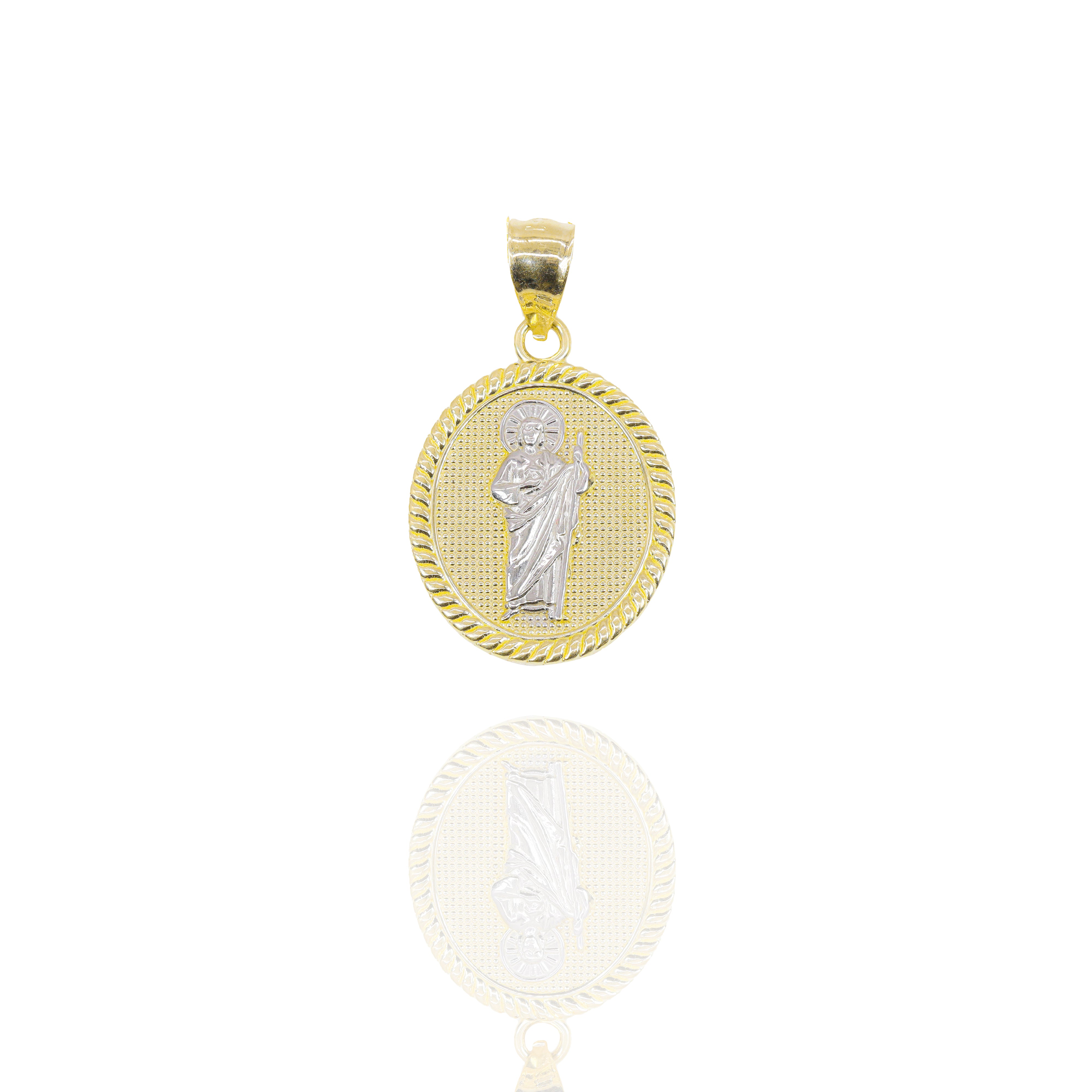 Italian Round Saint Jude Gold Pendant