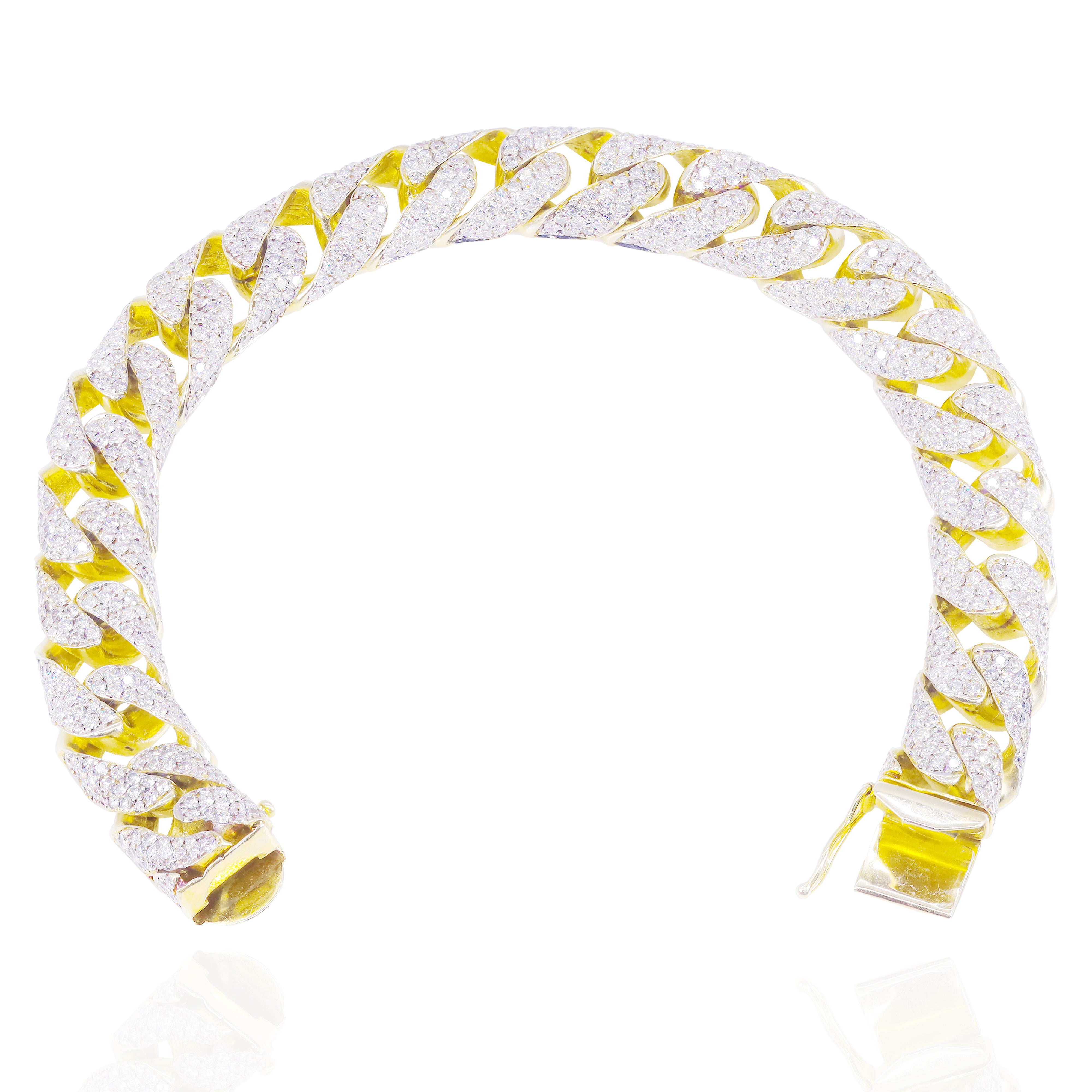 Curb Link Cuban Diamond Bracelet