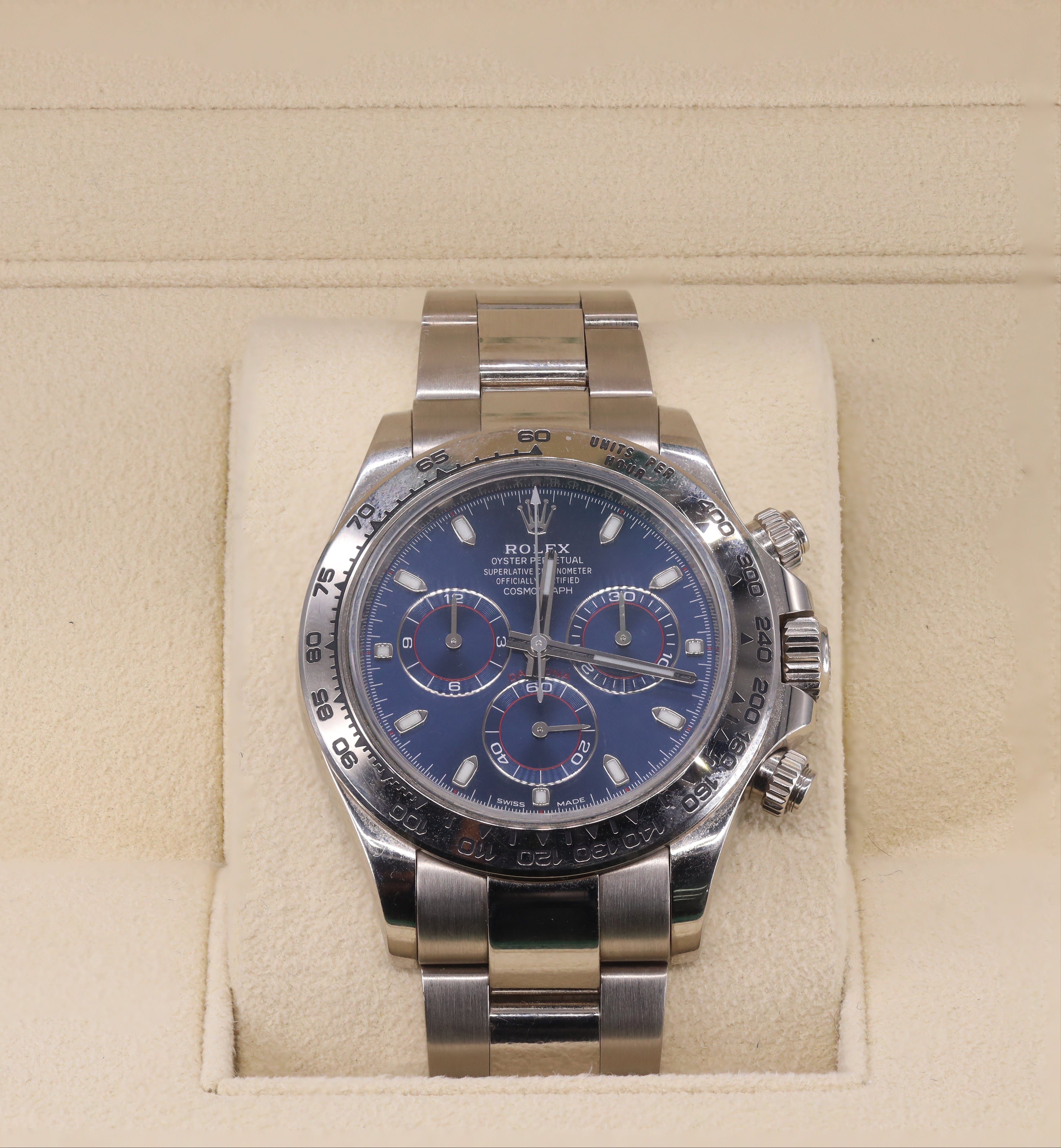 Rolex 116509 Cosmograph Daytona 40MM White Gold Bright Blue Dial