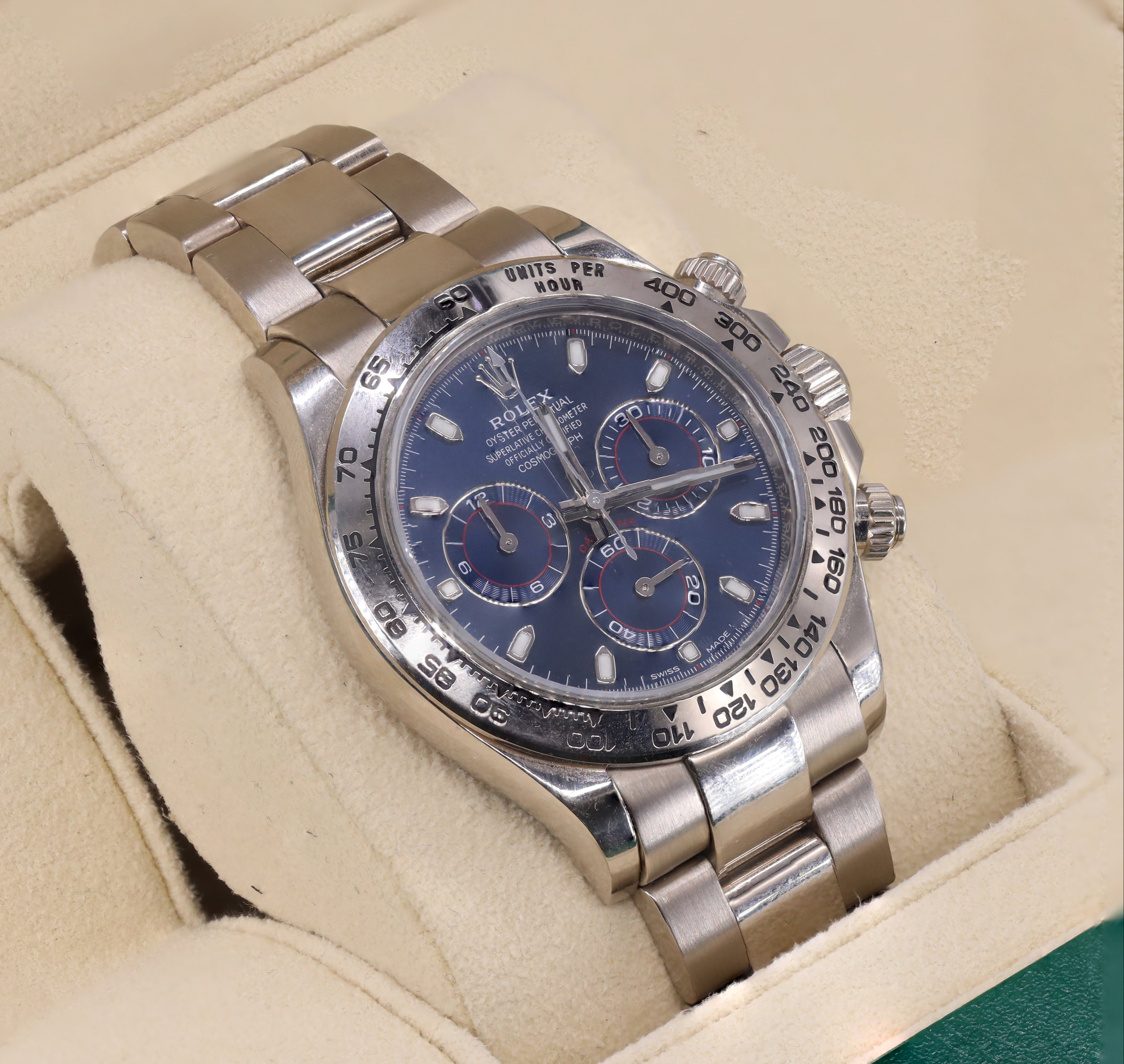 Rolex 116509 Cosmograph Daytona 40MM White Gold Bright Blue Dial