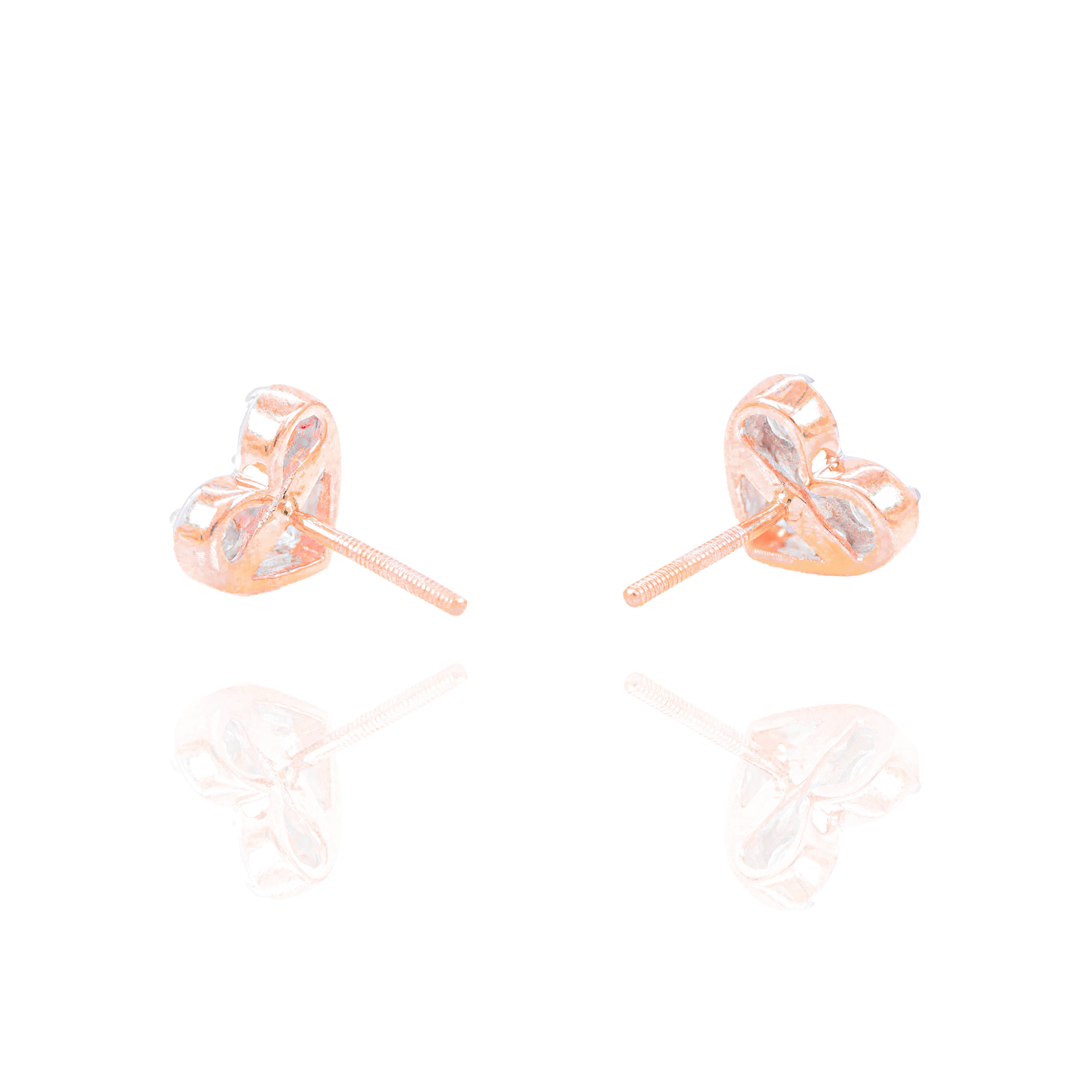 Diamond Cluster Heart Earrings