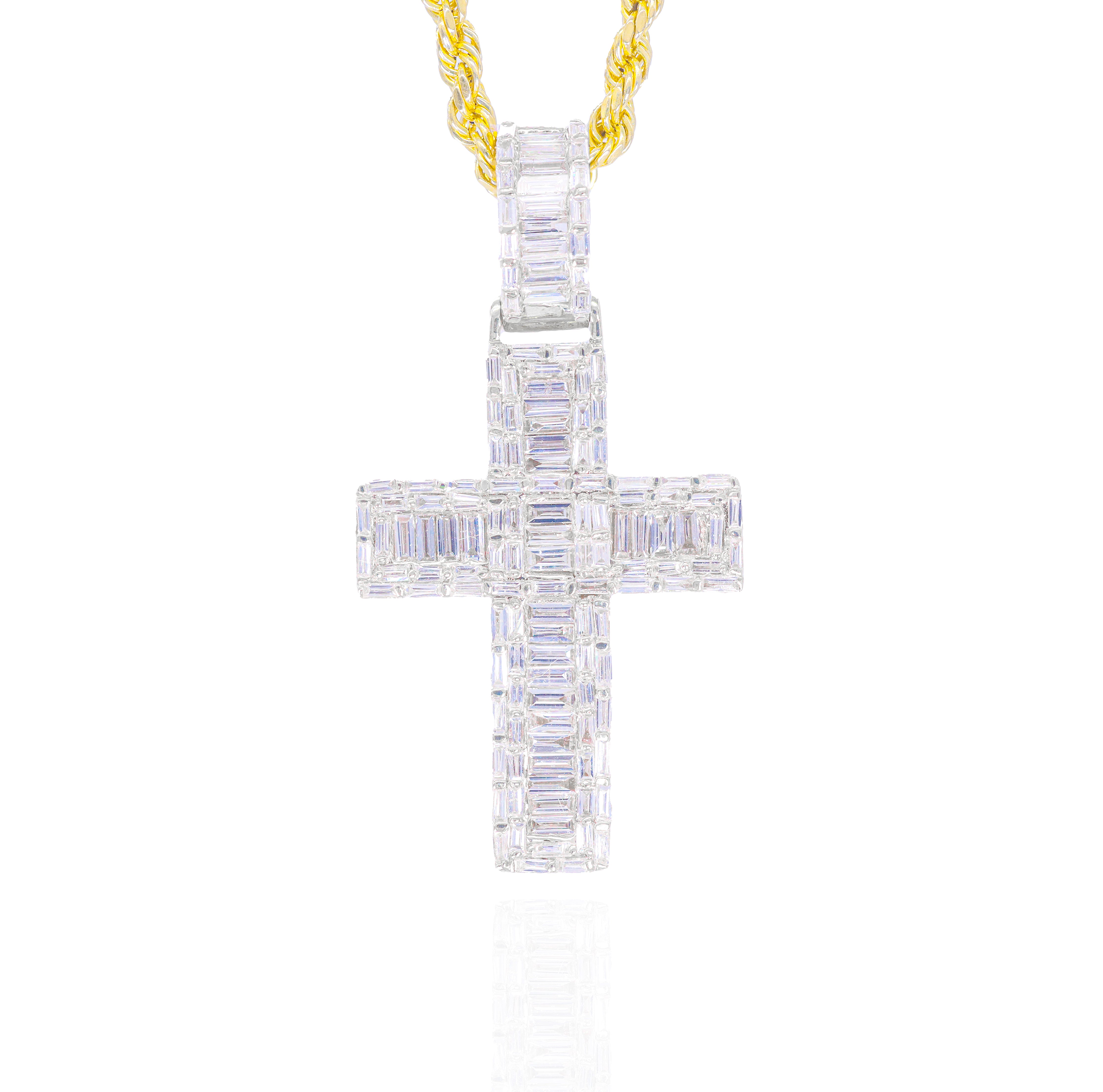 Baguette Diamond Cross Pendant
