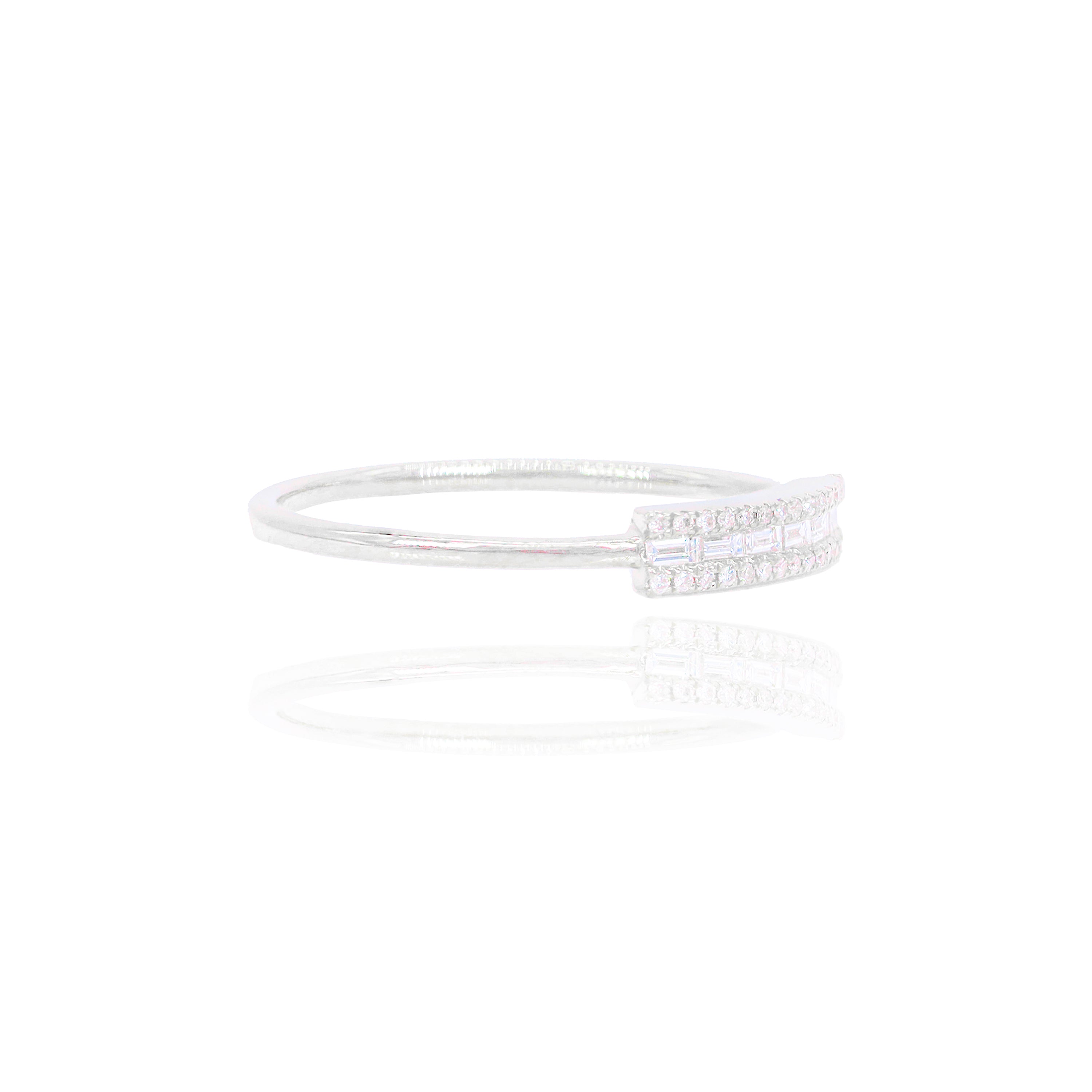 Center Baguette Diamond Row with Gold Band