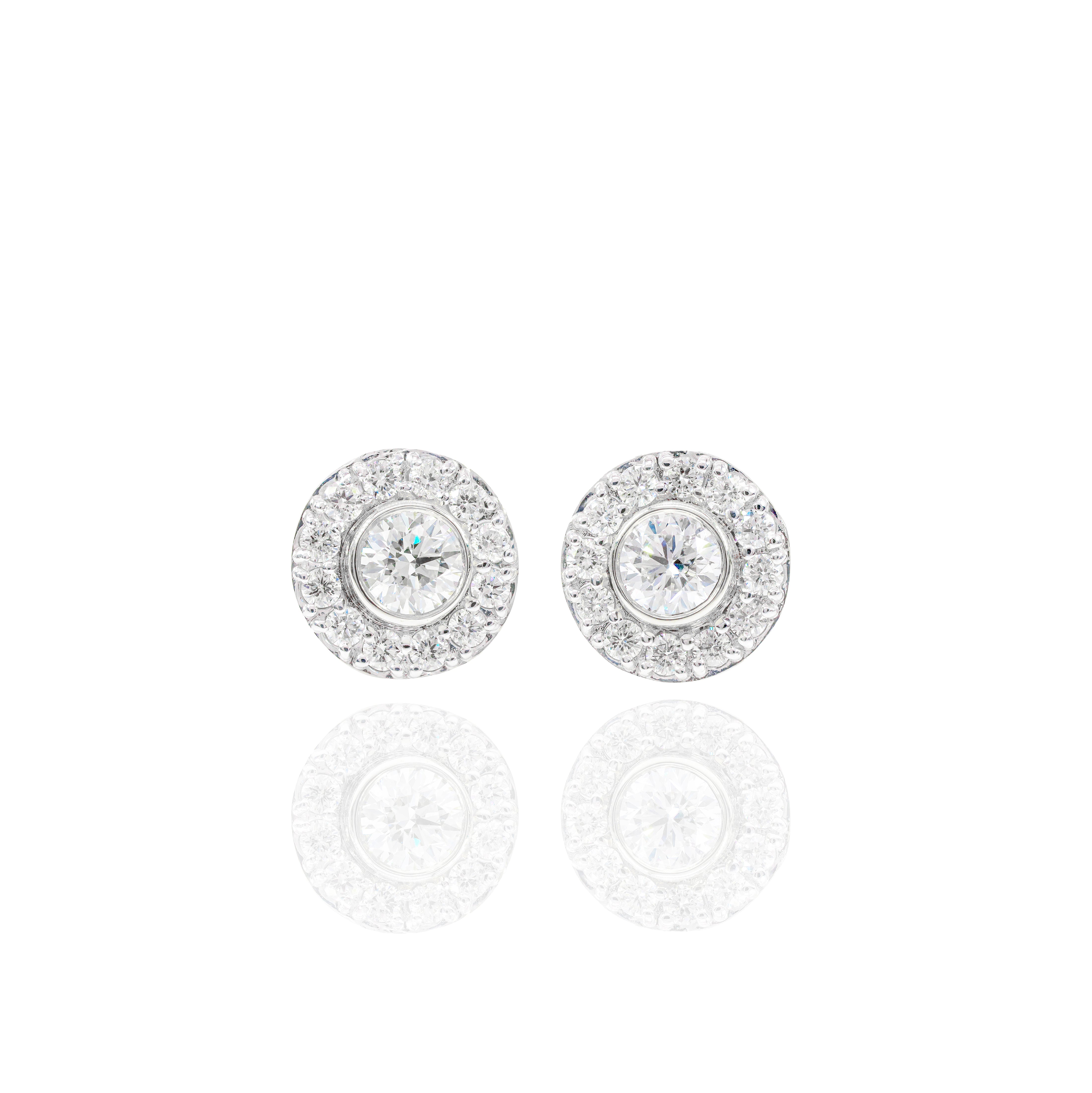 35 Pointer Center Diamond Earrings