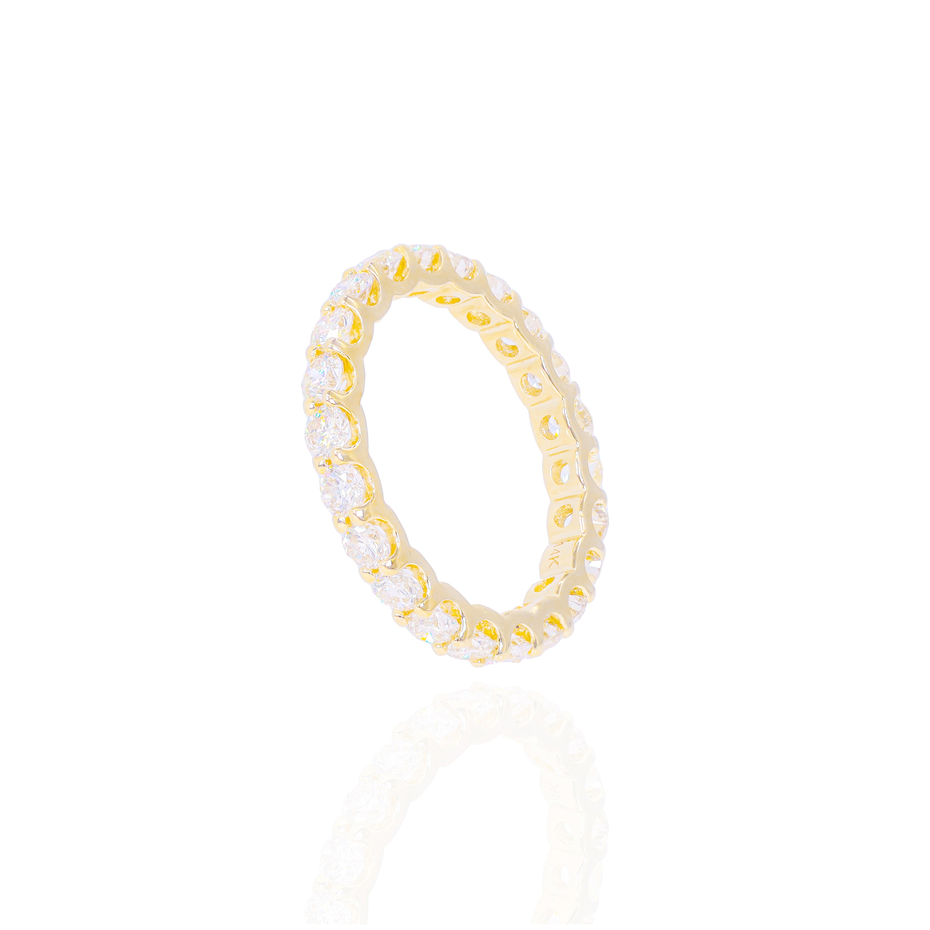 One Row Eternity Diamond Ring Band