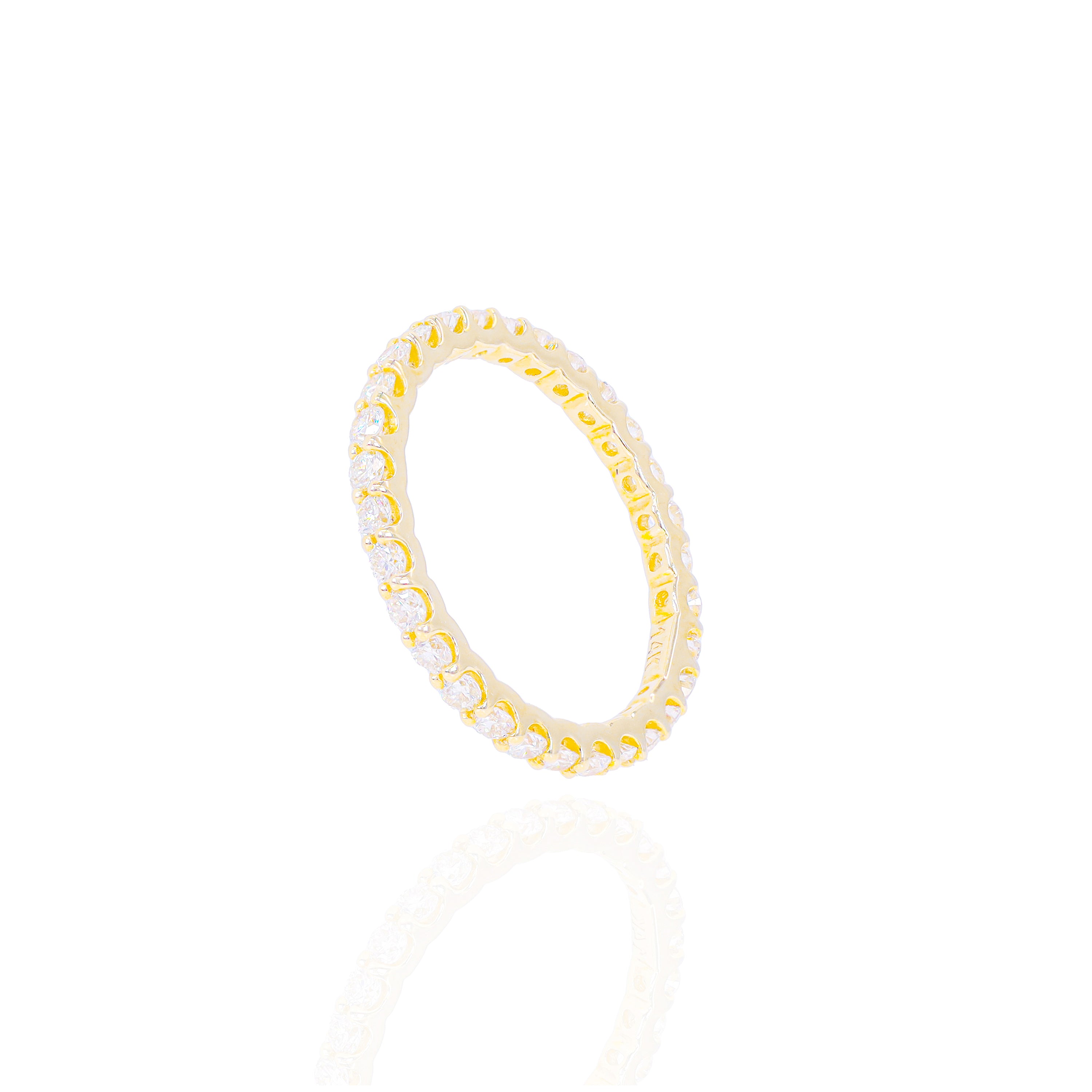 One Row Eternity Diamond Ring Band